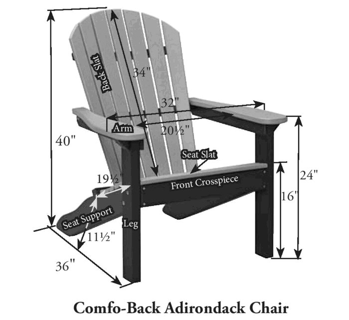 Berlin Gardens Comfo-Back Adirondack Chair - Berlin 
