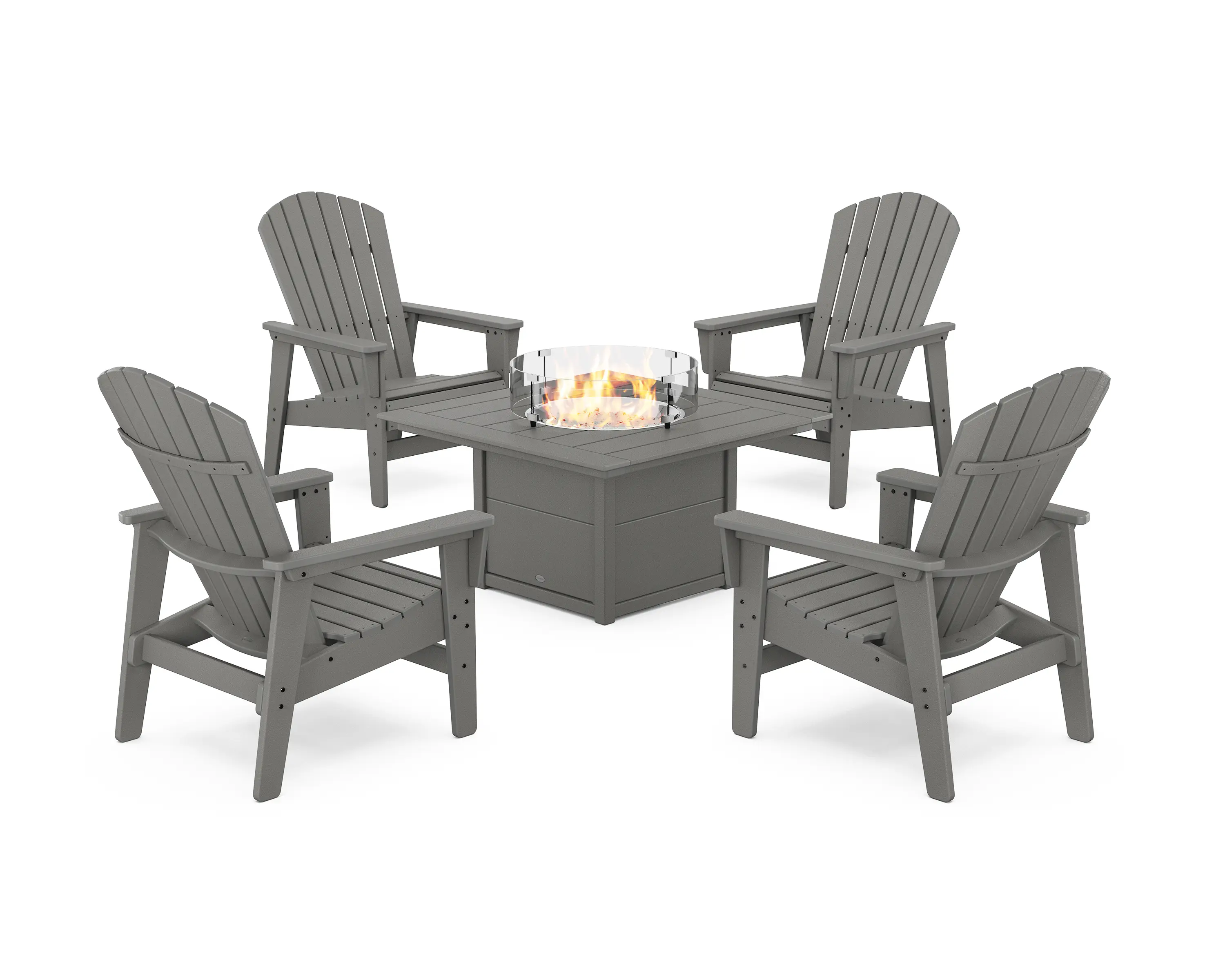 POLYWOOD Nautical Grand Upright Adirondack Set - Thumbnail 5