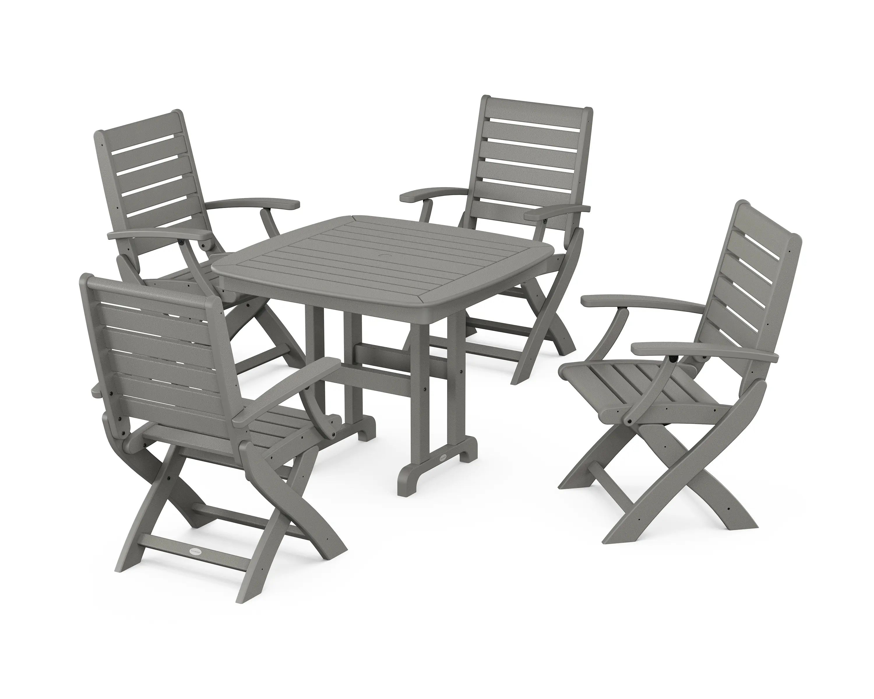 POLYWOOD Signature Folding Chair Dining Set - Thumbnail 3