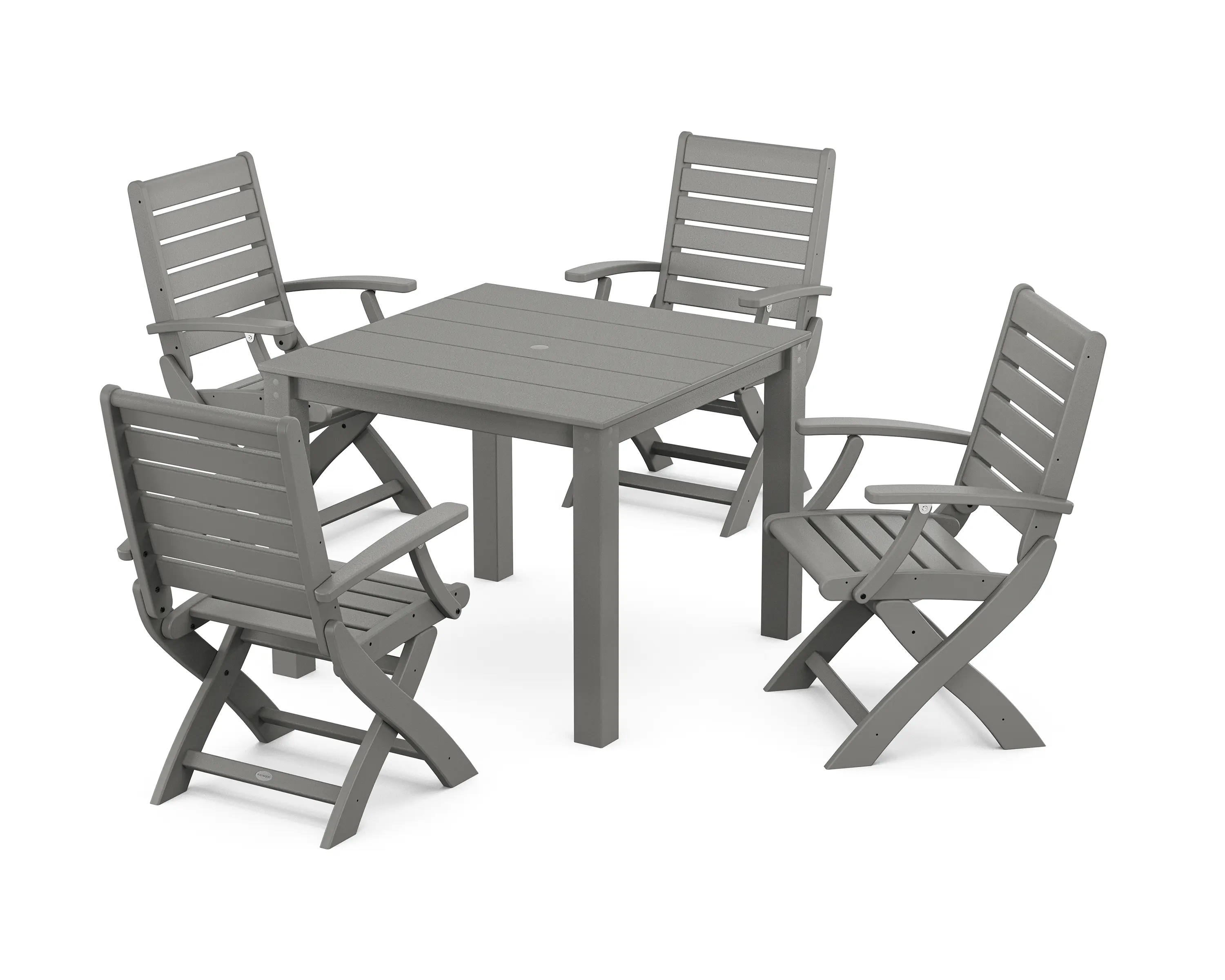 POLYWOOD Signature Folding Chair Dining Set - Thumbnail 5