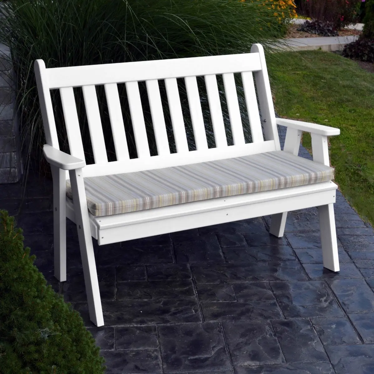 A&L Furniture Poly English Garden Bench