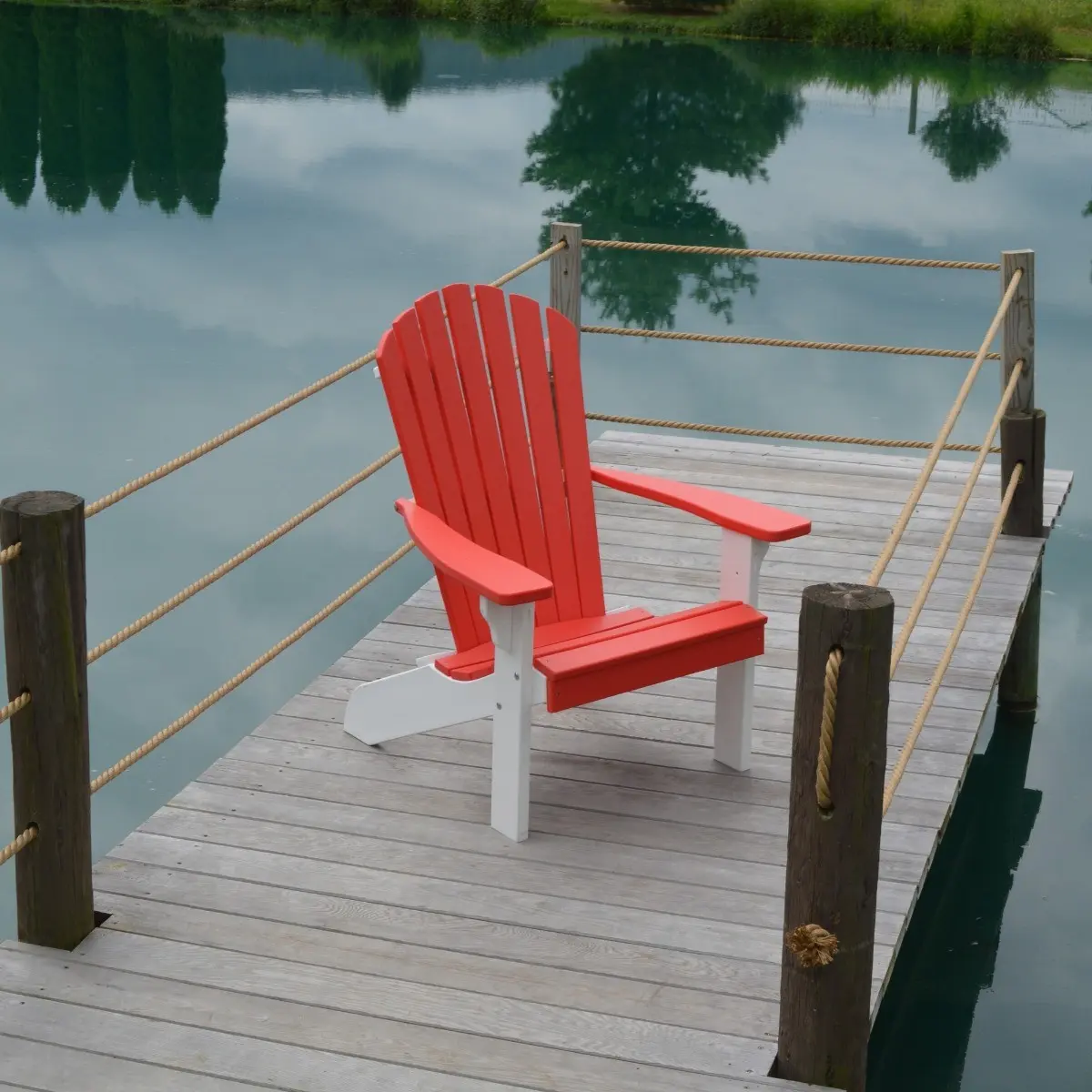 A&L Furniture Poly Fanback Adirondack Chair - Thumbnail 2