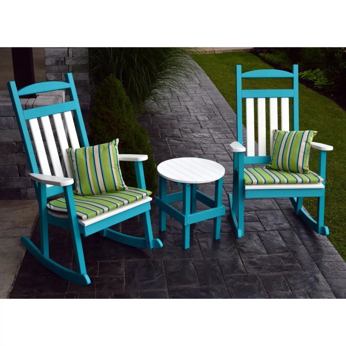 A&L Furniture Poly Classic Porch Rocker - Thumbnail 3