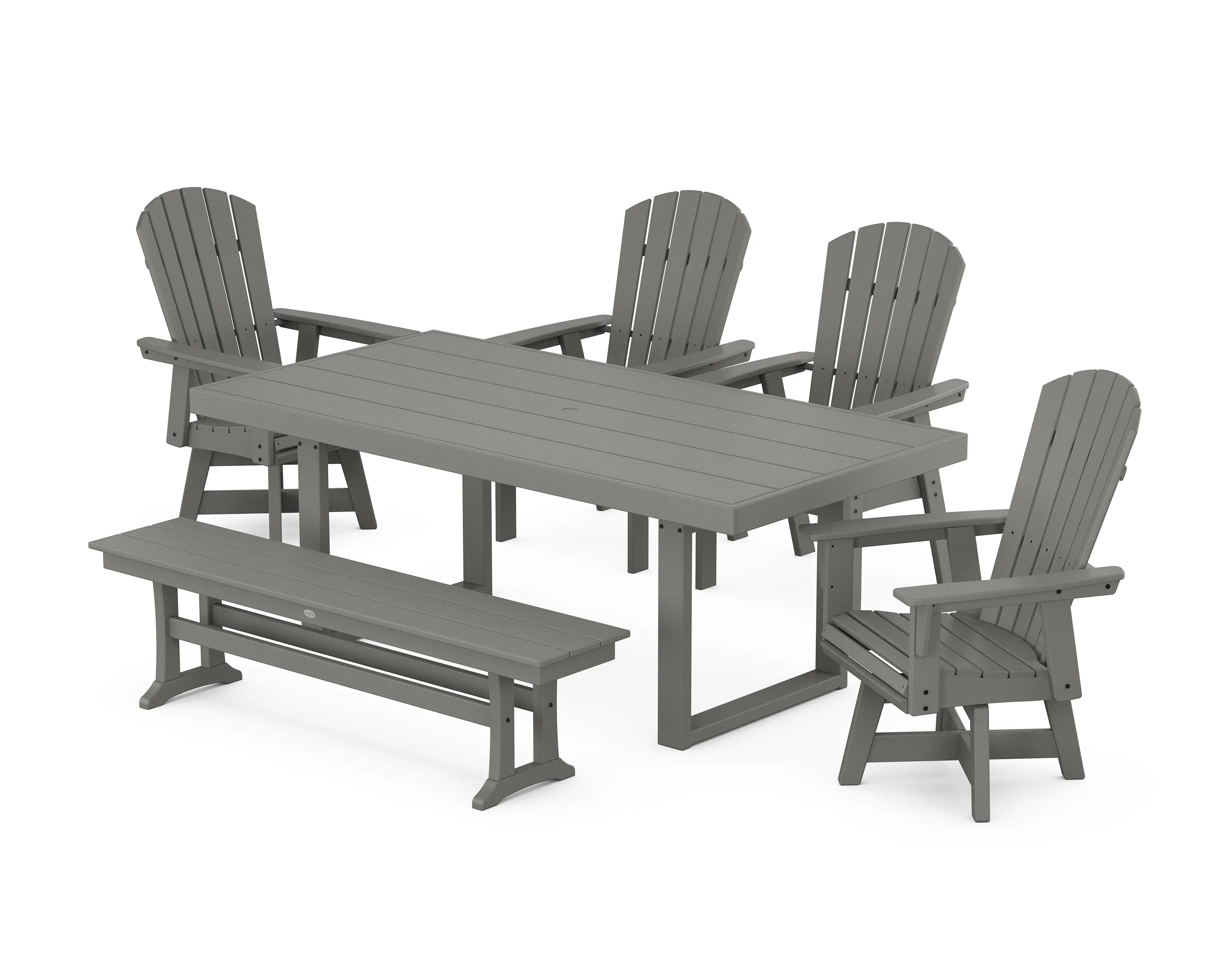 POLYWOOD Curveback Adirondack Swivel Chair - Thumbnail 2
