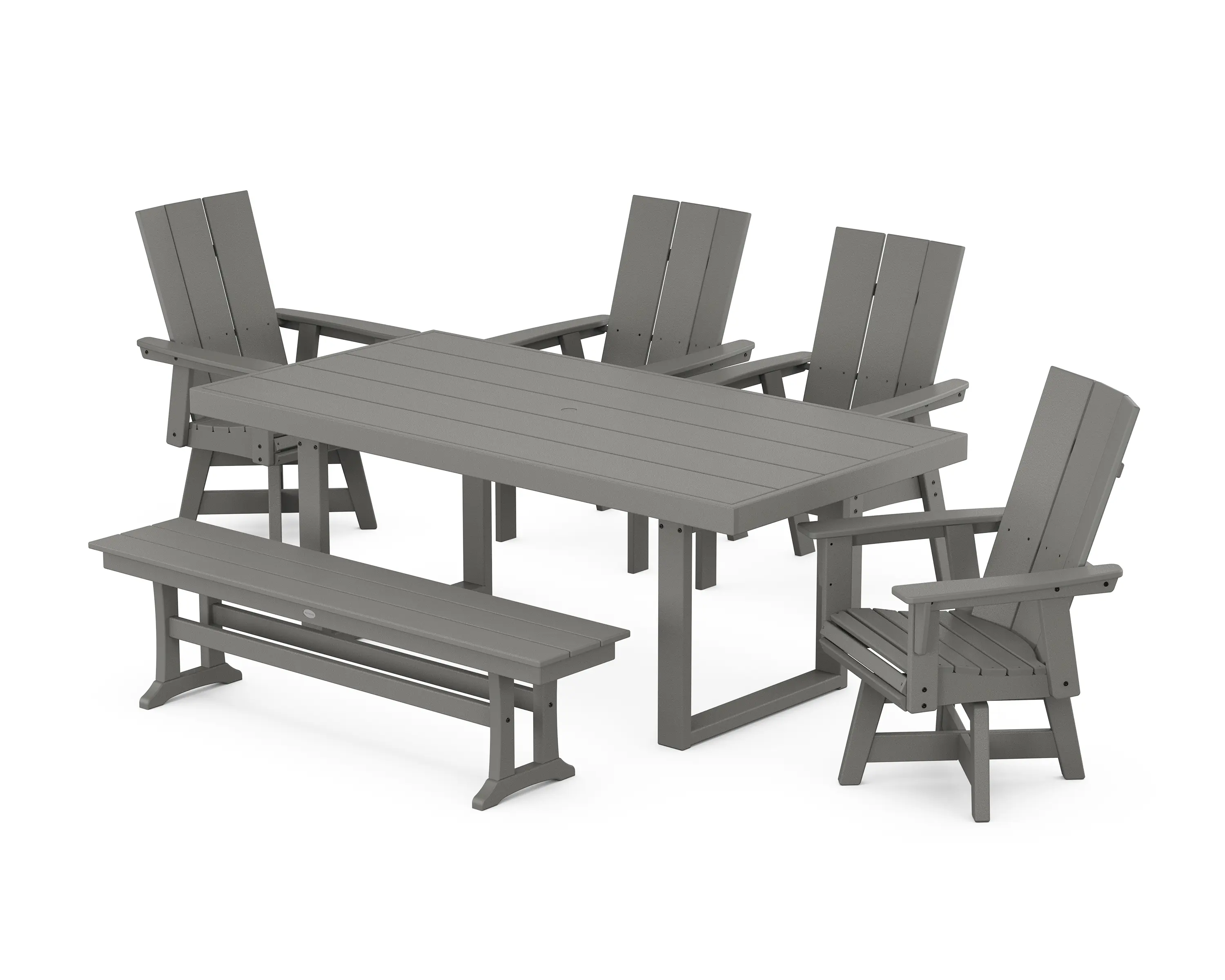POLYWOOD Curveback Adirondack Swivel Chair