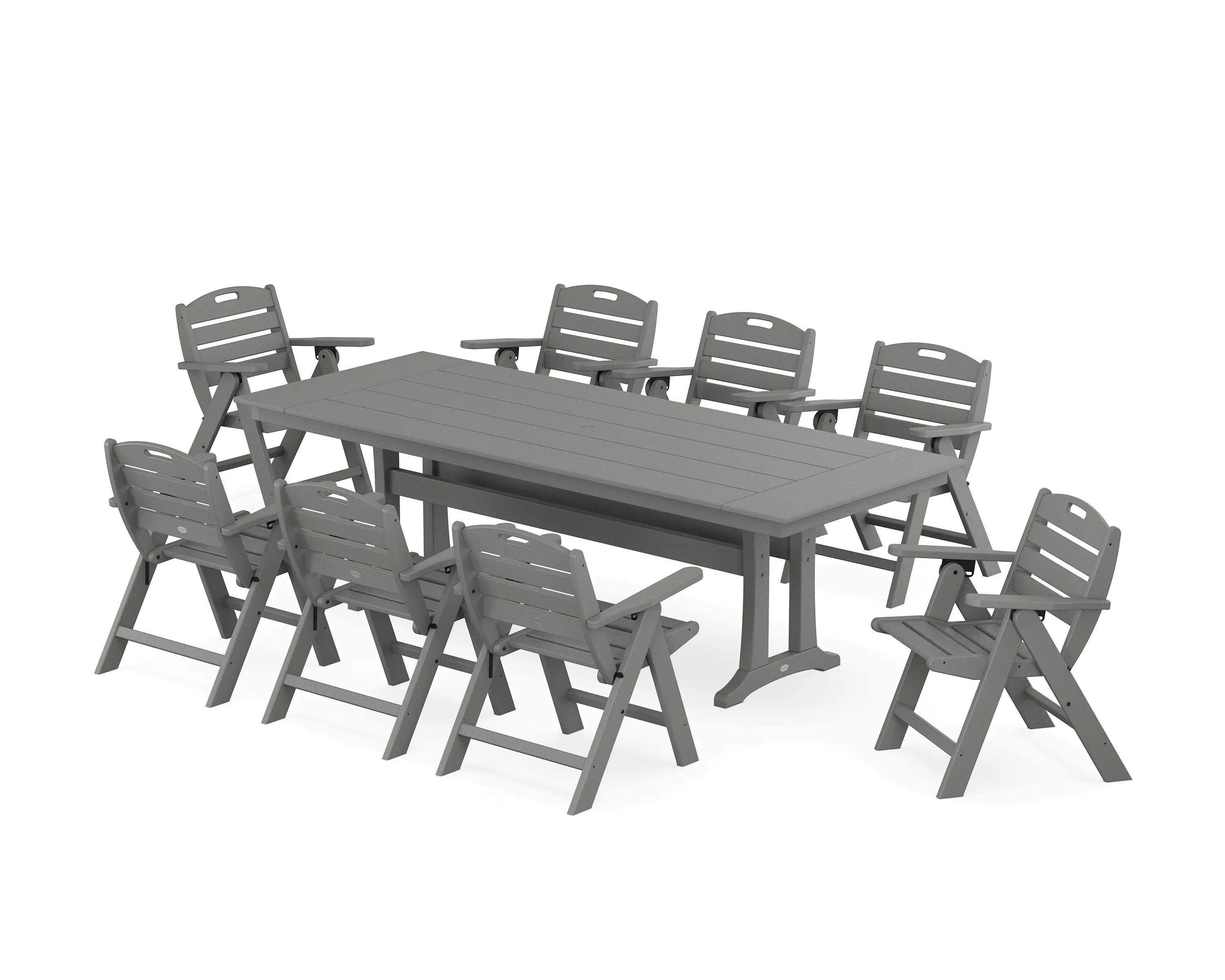 POLYWOOD Nautical Lowback Dining Set - Thumbnail 3