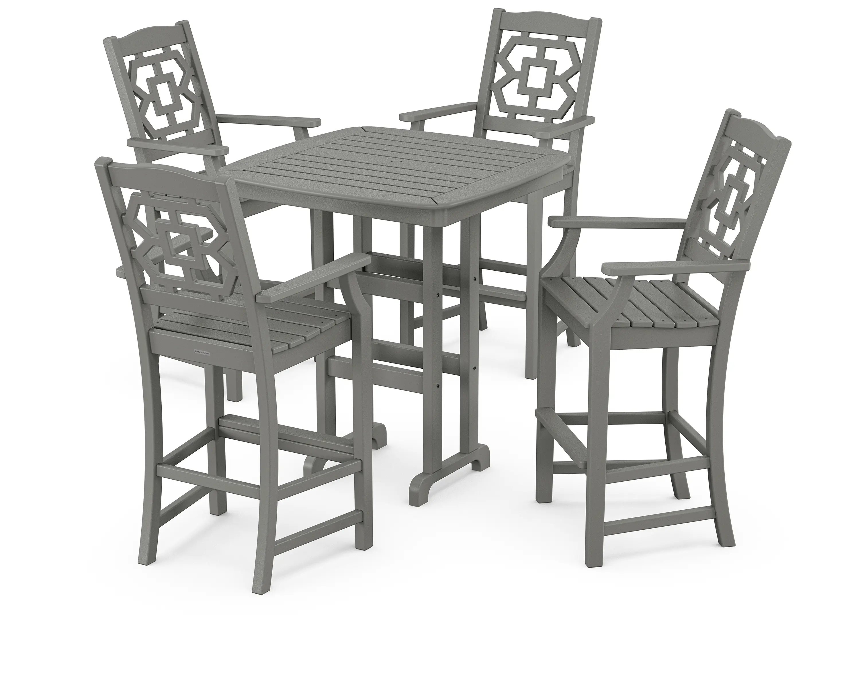POLYWOOD Chinoiserie Round Bar Set