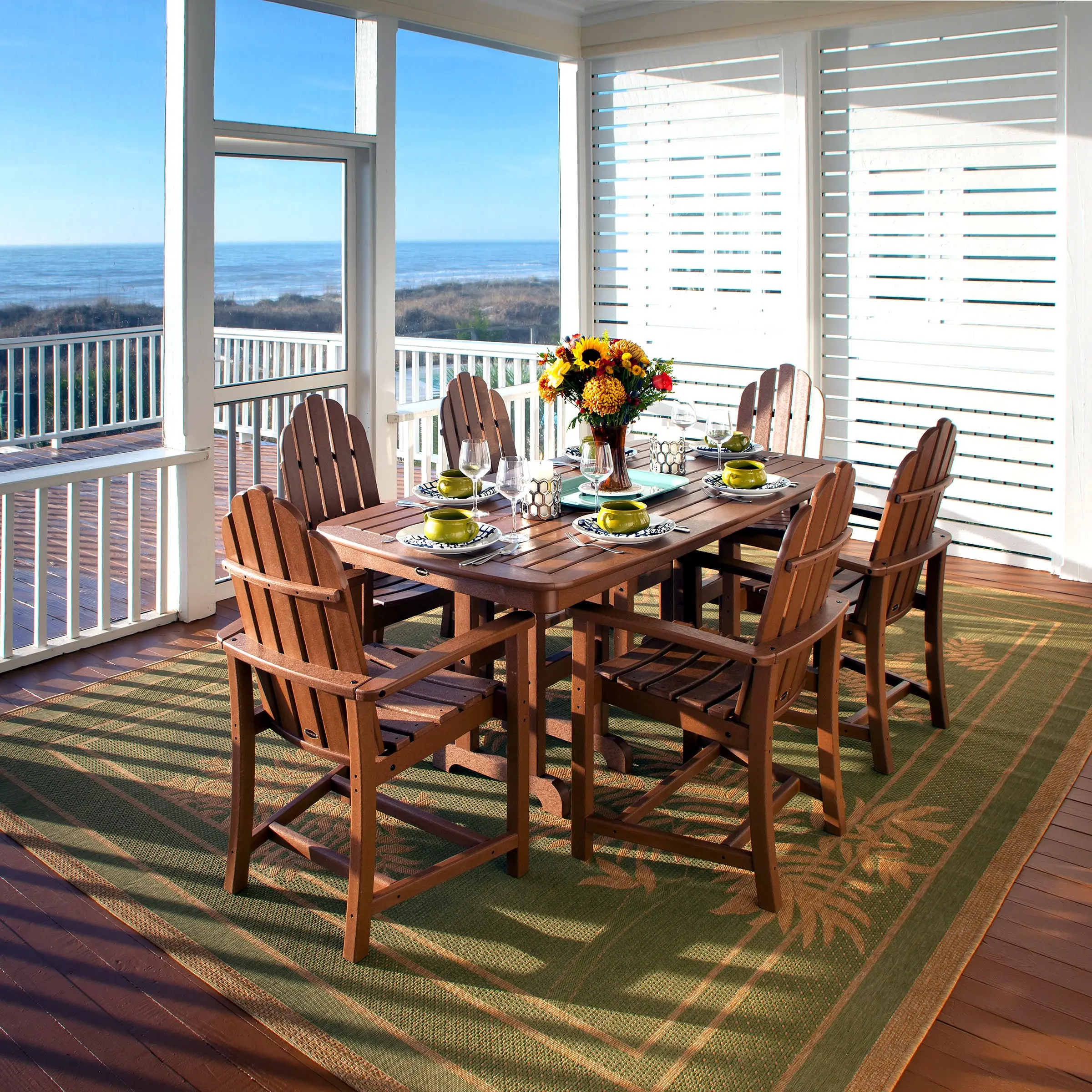 POLYWOOD Classic Adirondack Dining Set - Thumbnail 3