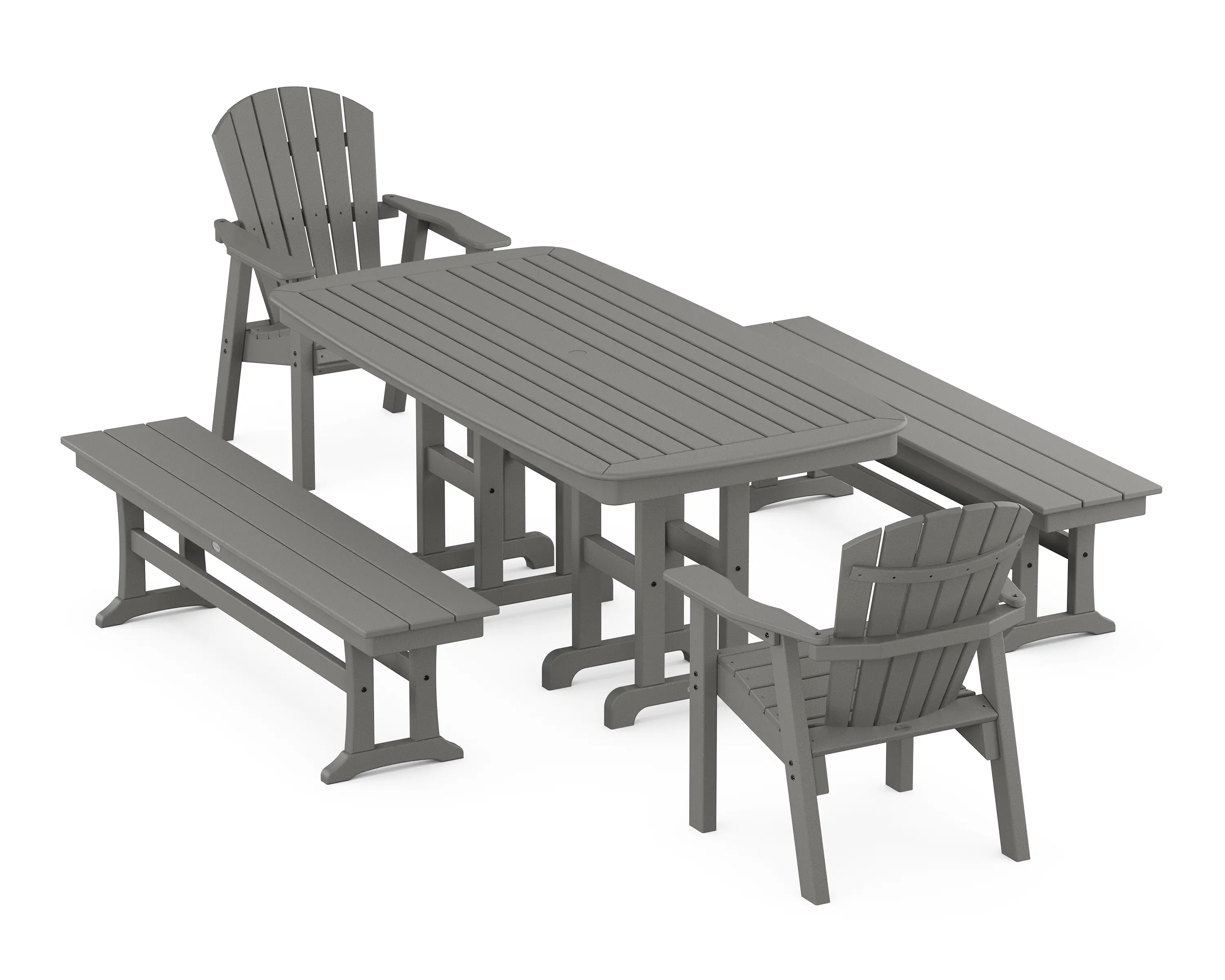 POLYWOOD Seashell Dining Set - Thumbnail 3