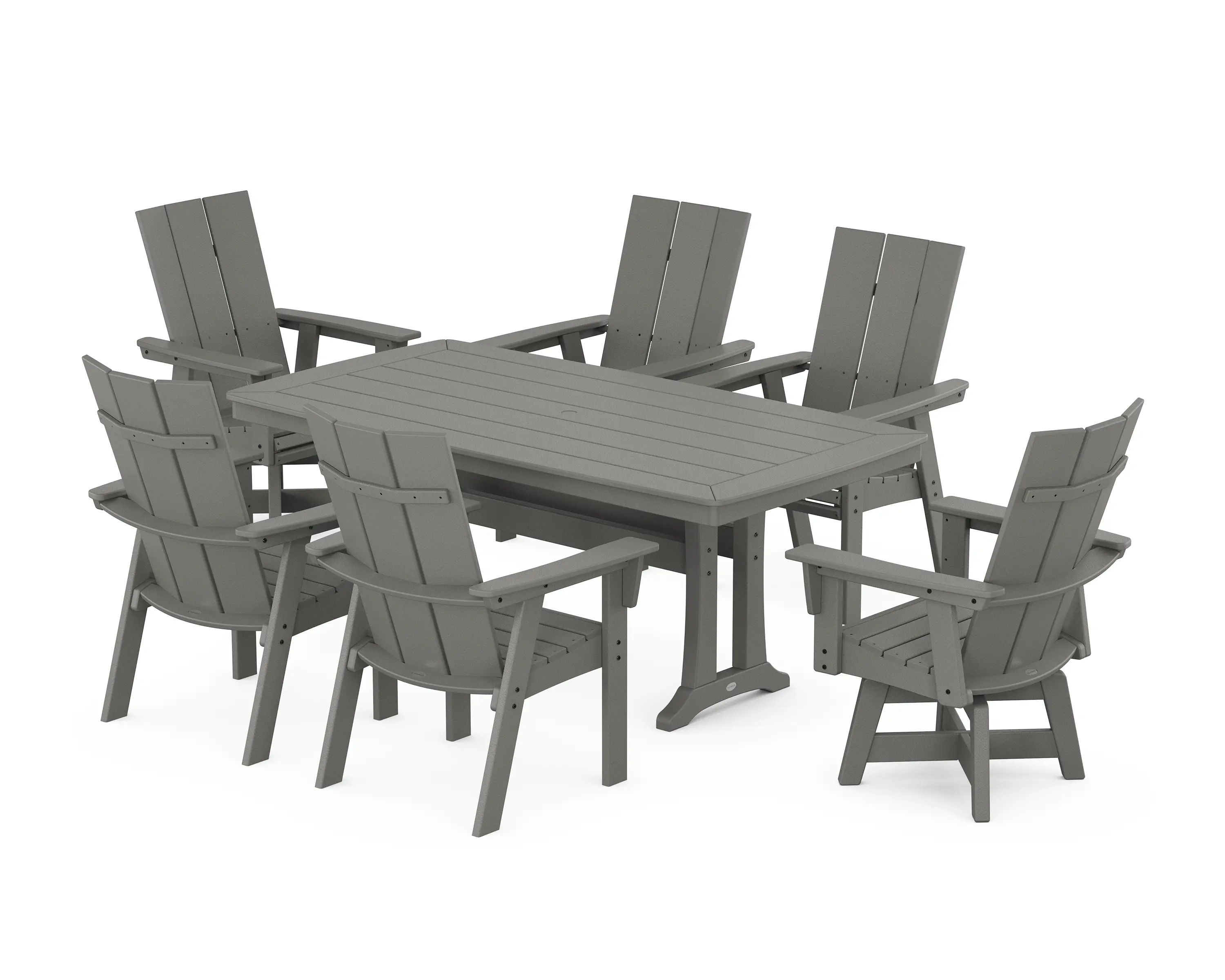 POLYWOOD Curveback Adirondack Swivel Chair - Thumbnail 4
