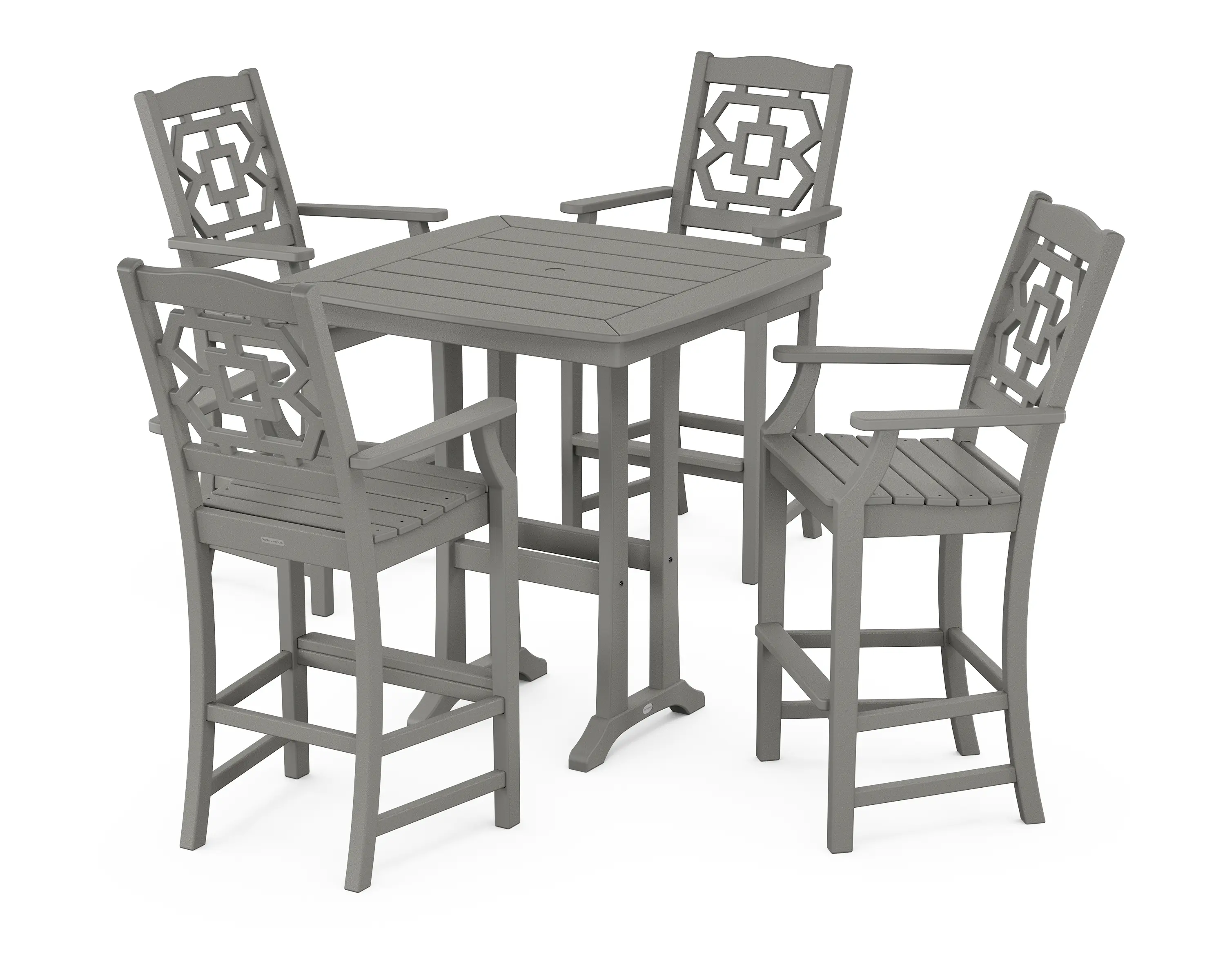 POLYWOOD Chinoiserie Round Bar Set - Thumbnail 3