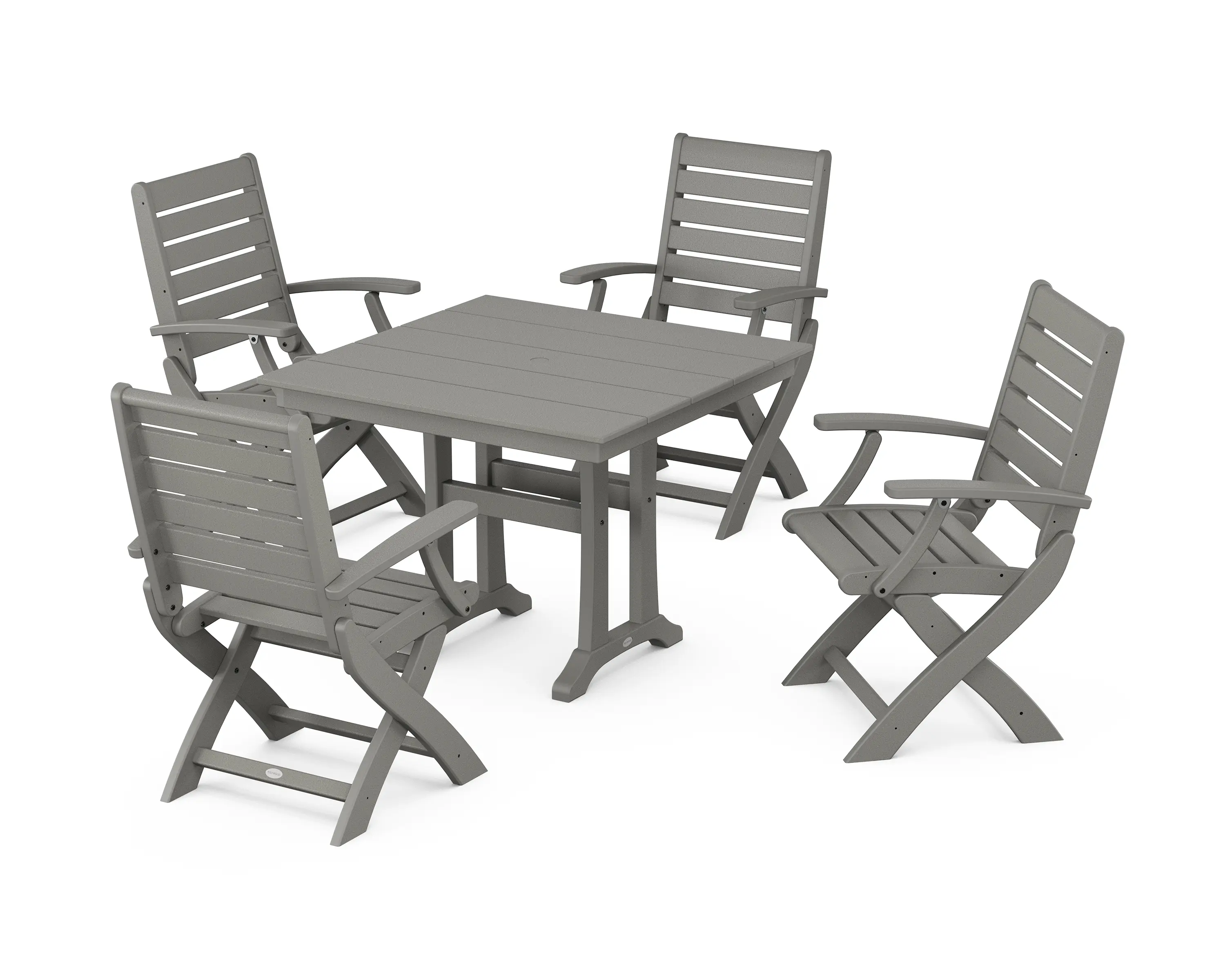 POLYWOOD Signature Folding Chair Dining Set - Thumbnail 4