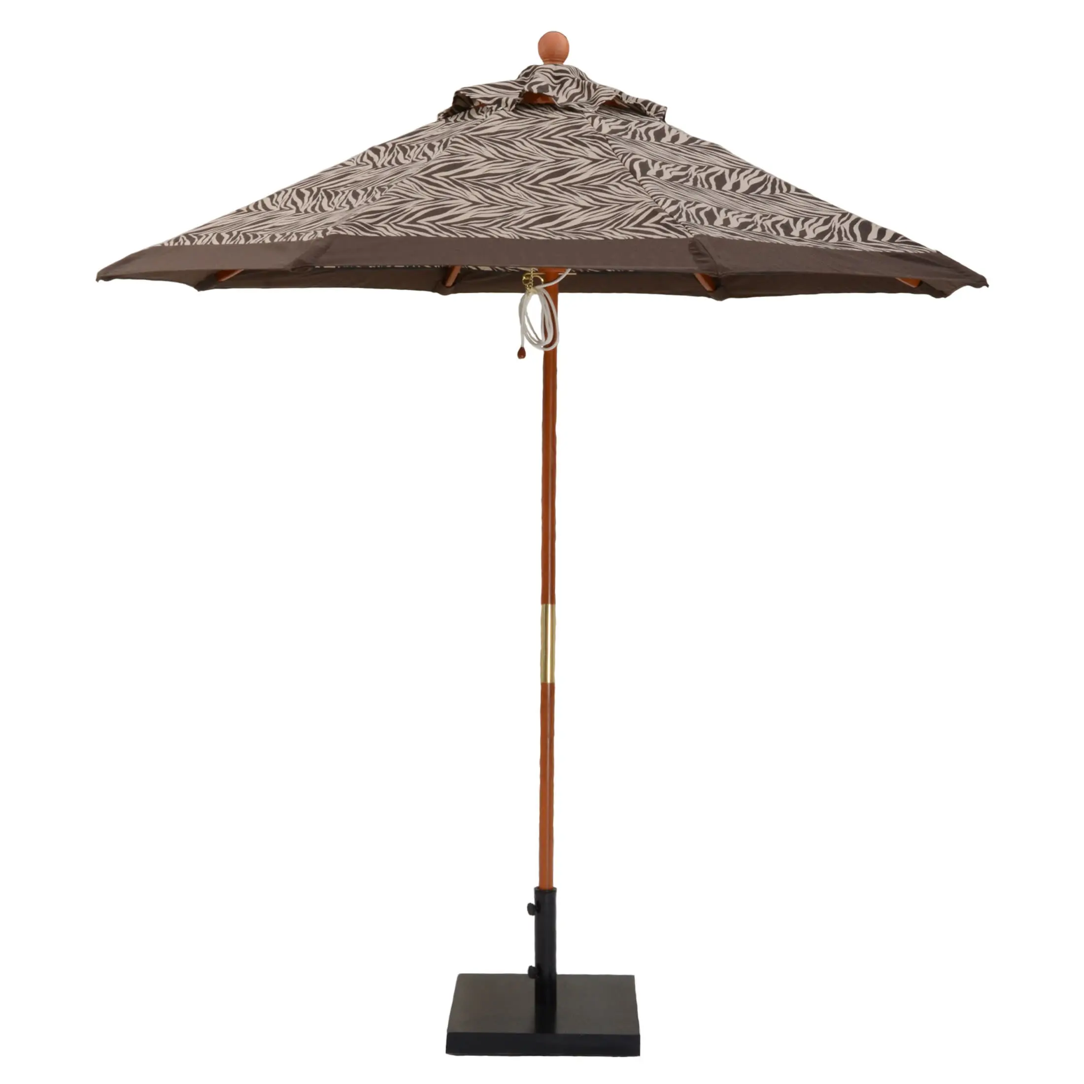 7 1 2 ft patio table umbrellas MyUmbrellaShop 7.5 Ft. Wood Market Umbrella with Natural White Cover