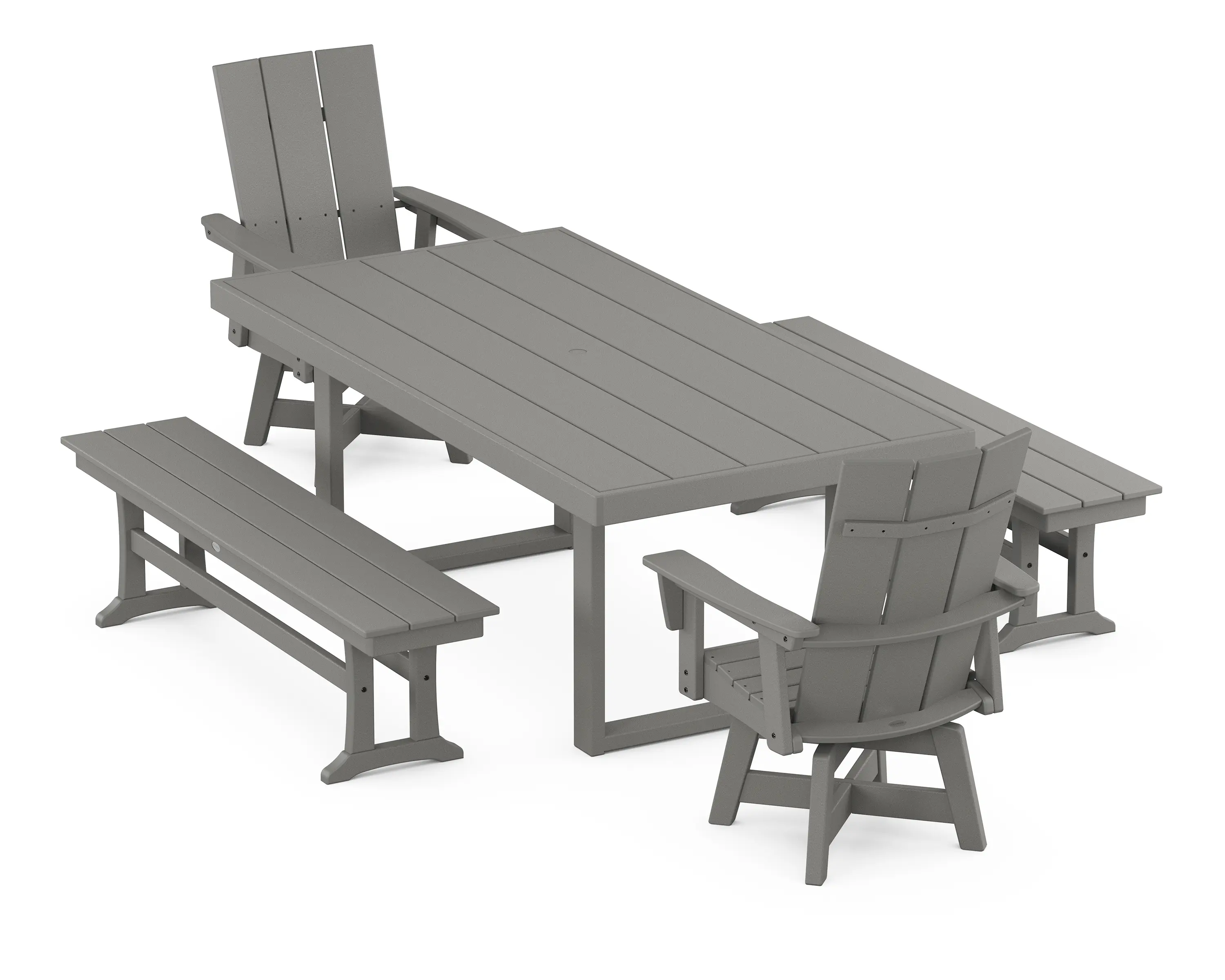 POLYWOOD Curveback Adirondack Swivel Chair - Thumbnail 5