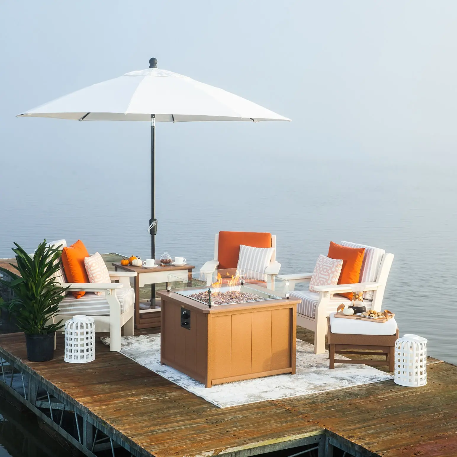 Finch Amish Poly Van Buren Fire Pit Set - Thumbnail 2