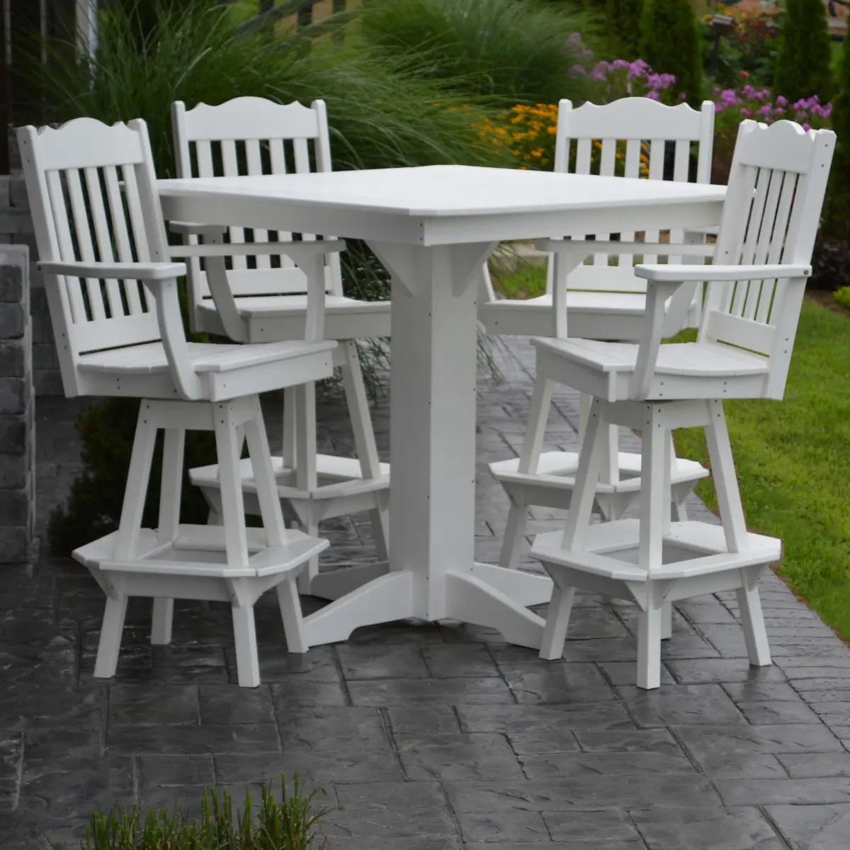 A&L Furniture Royal Swivel Bar Set