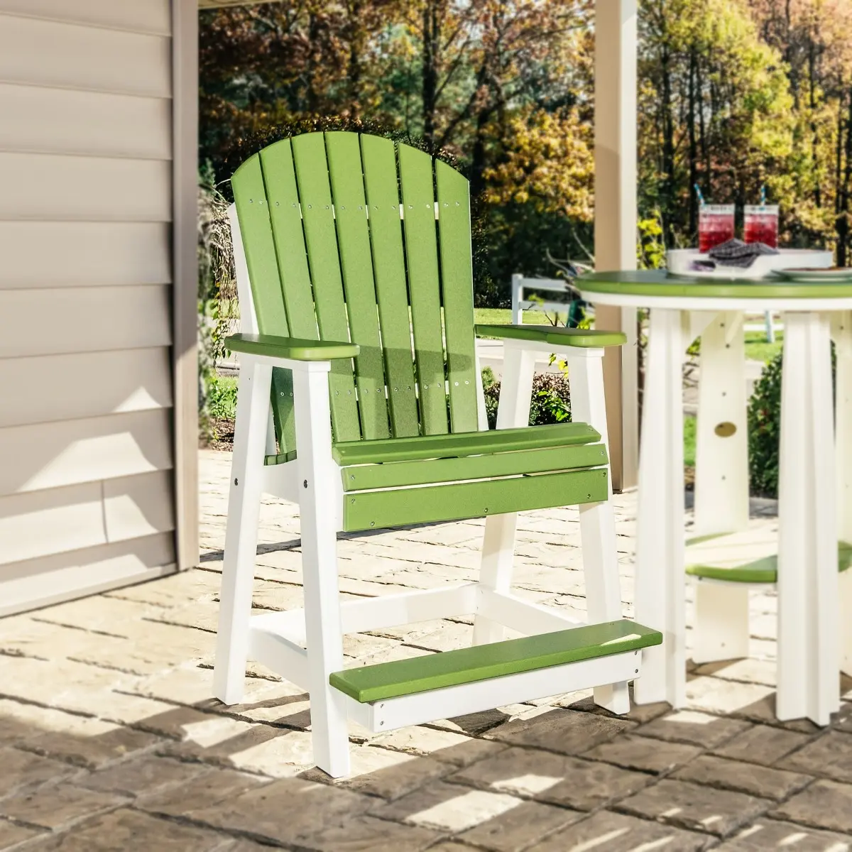 LuxCraft Adirondack Balcony Chair - Durable Poly Lumber Furniture
