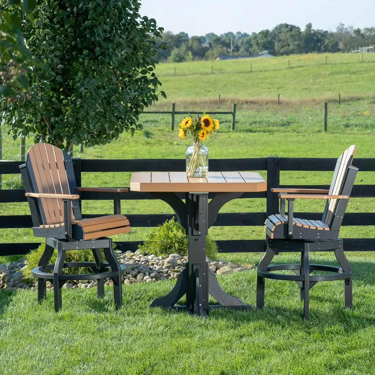 Luxcraft Swivel Adirondack Bar Set