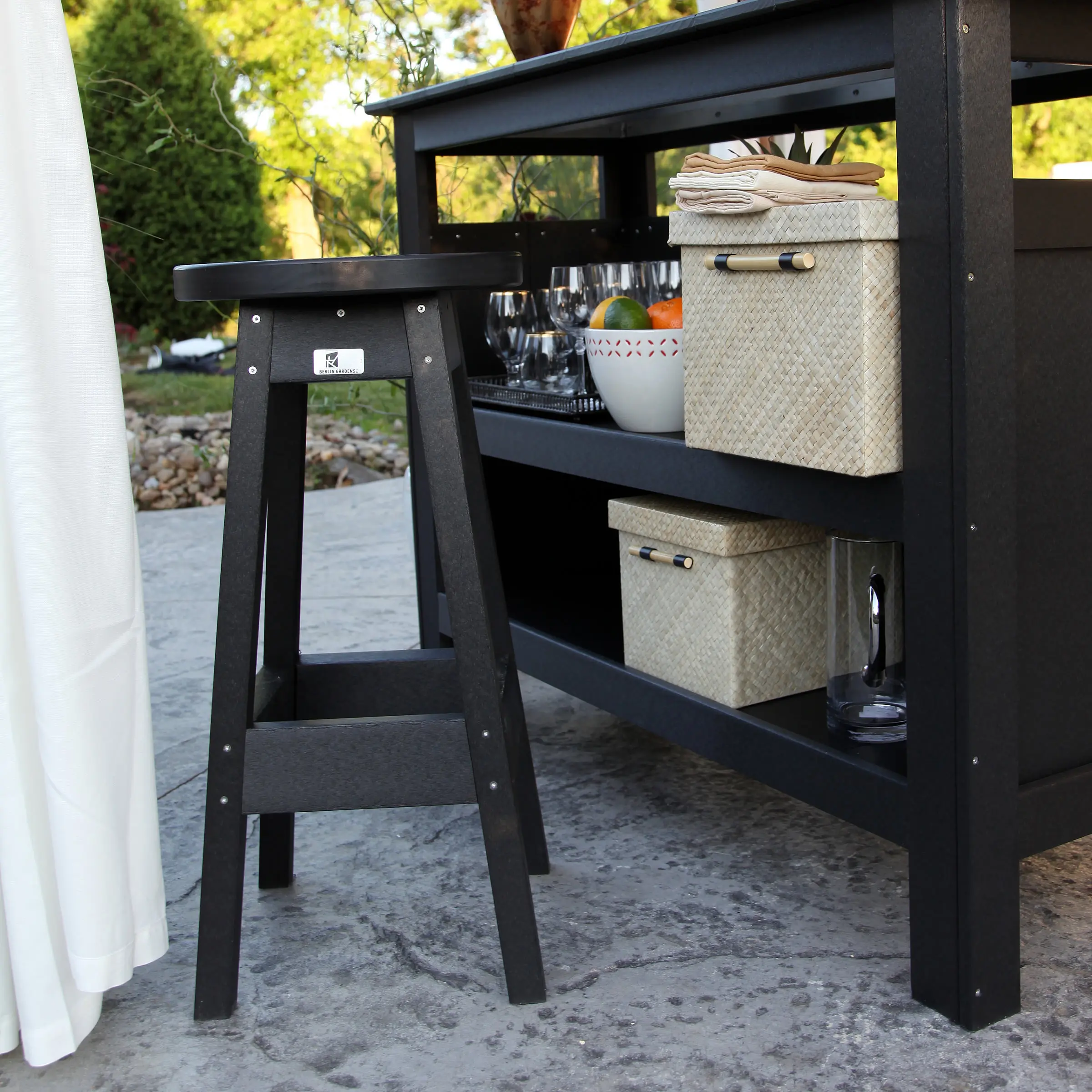 Berlin Gardens Outdoor Bar Stool - Thumbnail 3