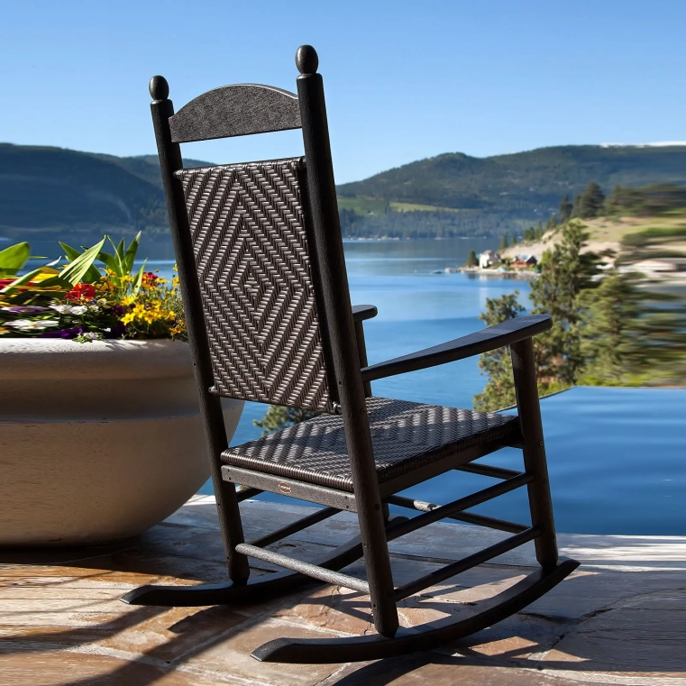 Upgrade Your Outdoor Space with POLYWOOD Jefferson Woven-Back Rocker Upgrade Your Outdoor Space with POLYWOOD Jefferson Woven-Back Rocker