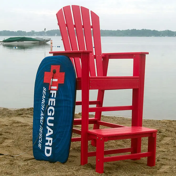 Polywood South Beach Adirondack Ottoman In Schiefergrau – Witterungsbeständiger Hocker Aus Recyceltem HDPE, 20 Jahre Garantie
