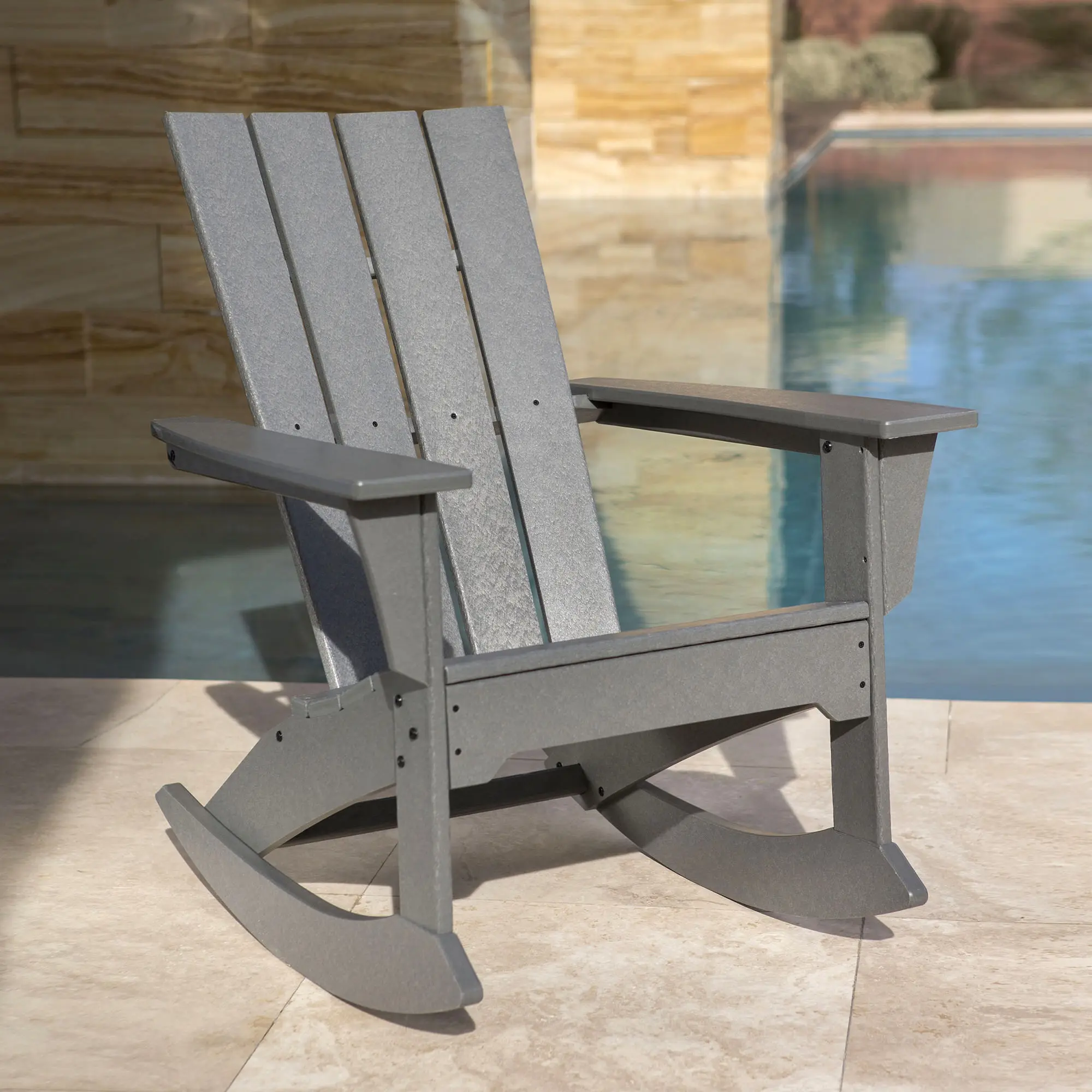 Upgrade Your Outdoor Space with POLYWOOD® Quattro Adirondack Rocking Chair