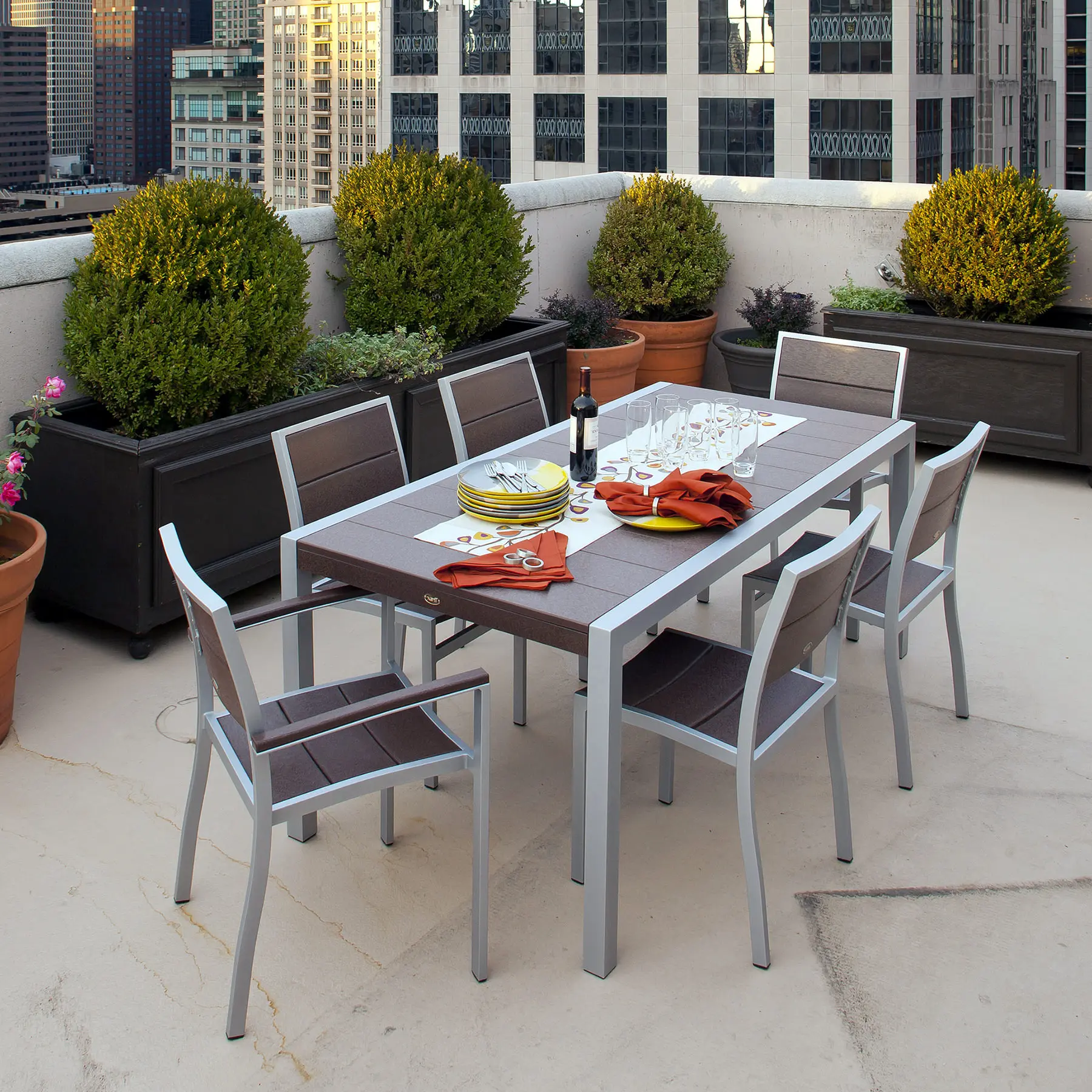 Enhance Your Outdoor Space with Trex® Surf City 7-Piece Dining Set