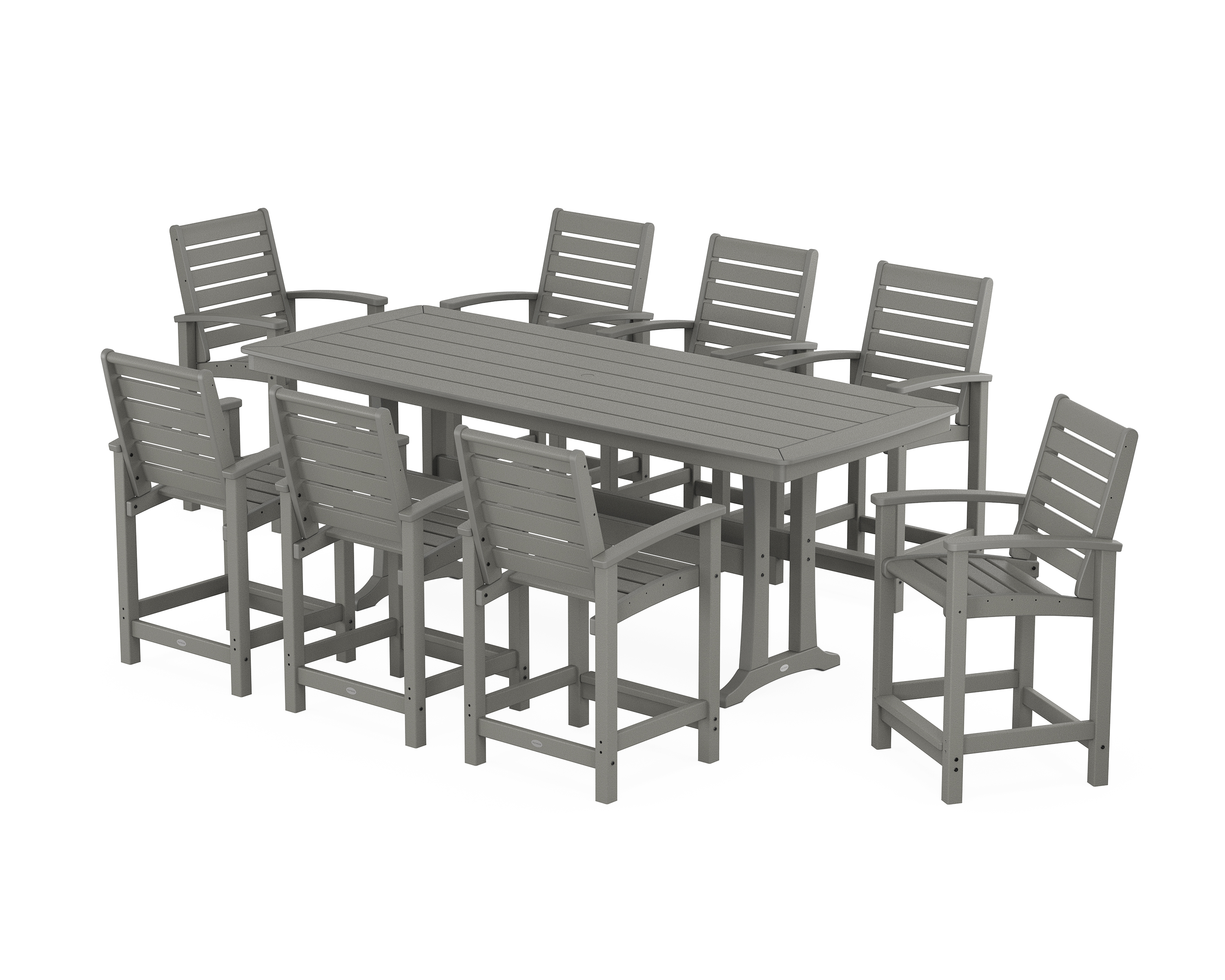 POLYWOOD Signature 9-Piece Counter Set with Trestle Legs