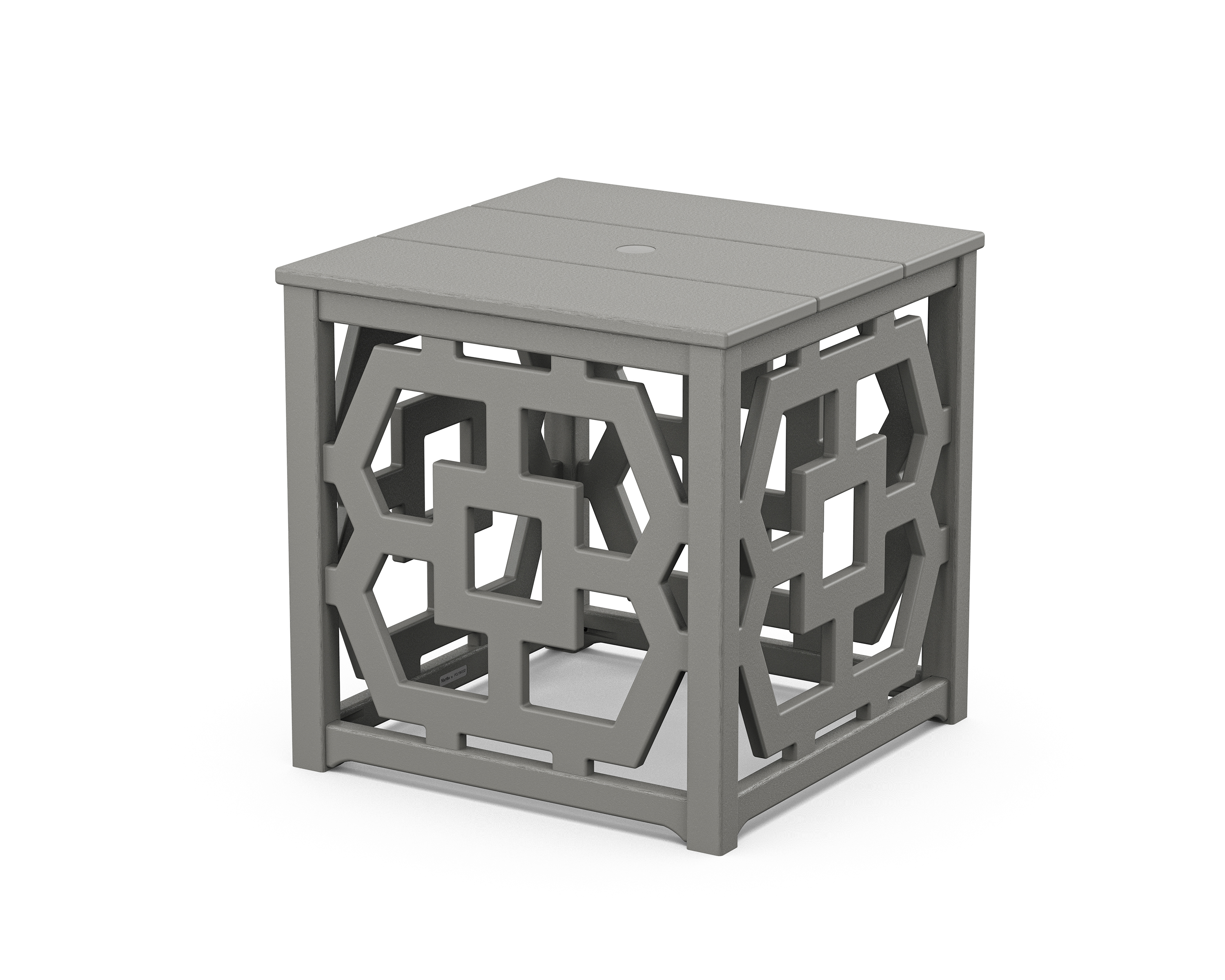 POLYWOOD Chinoiserie Umbrella Stand Accent Table