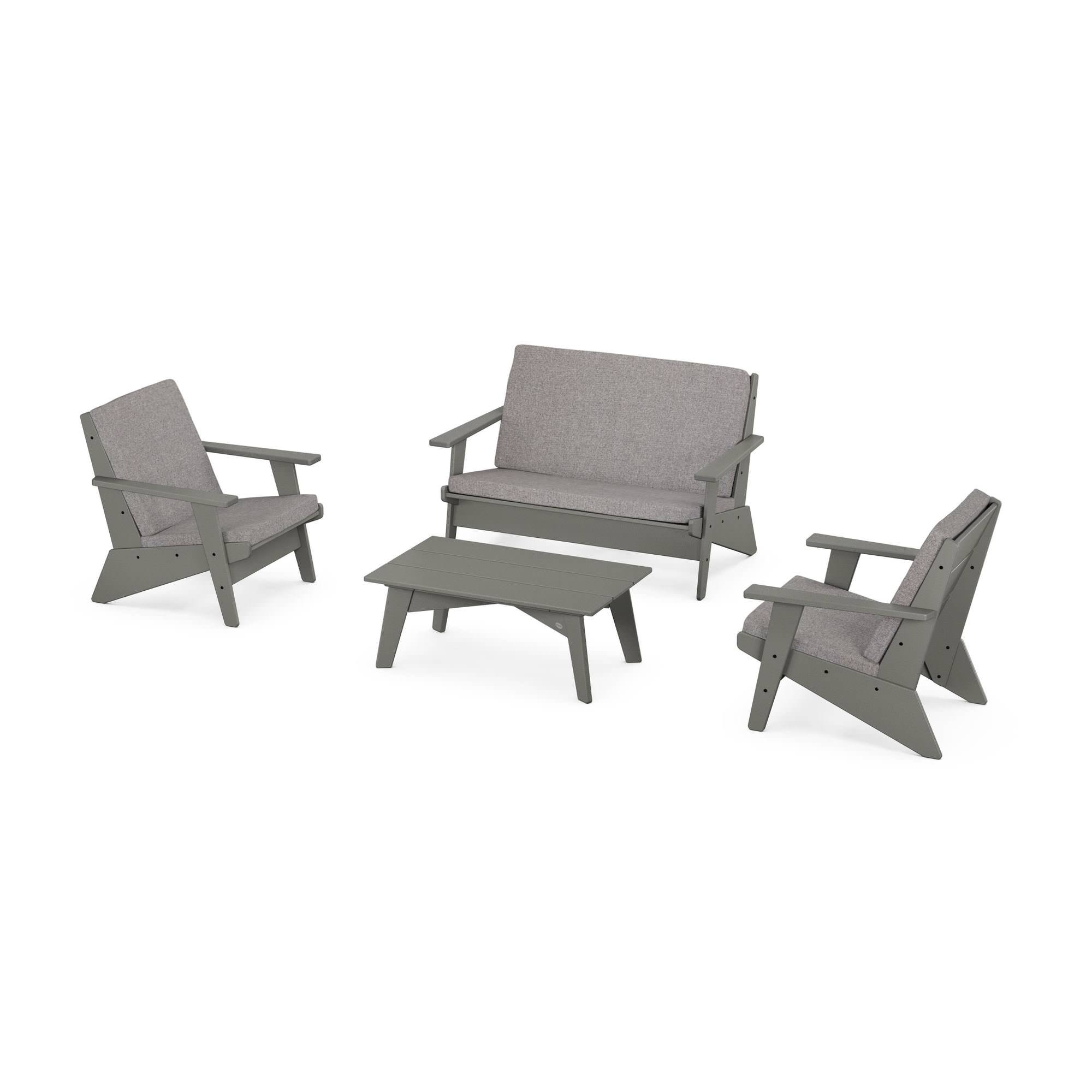 POLYWOOD® Riviera Modern Lounge 4-Piece Set