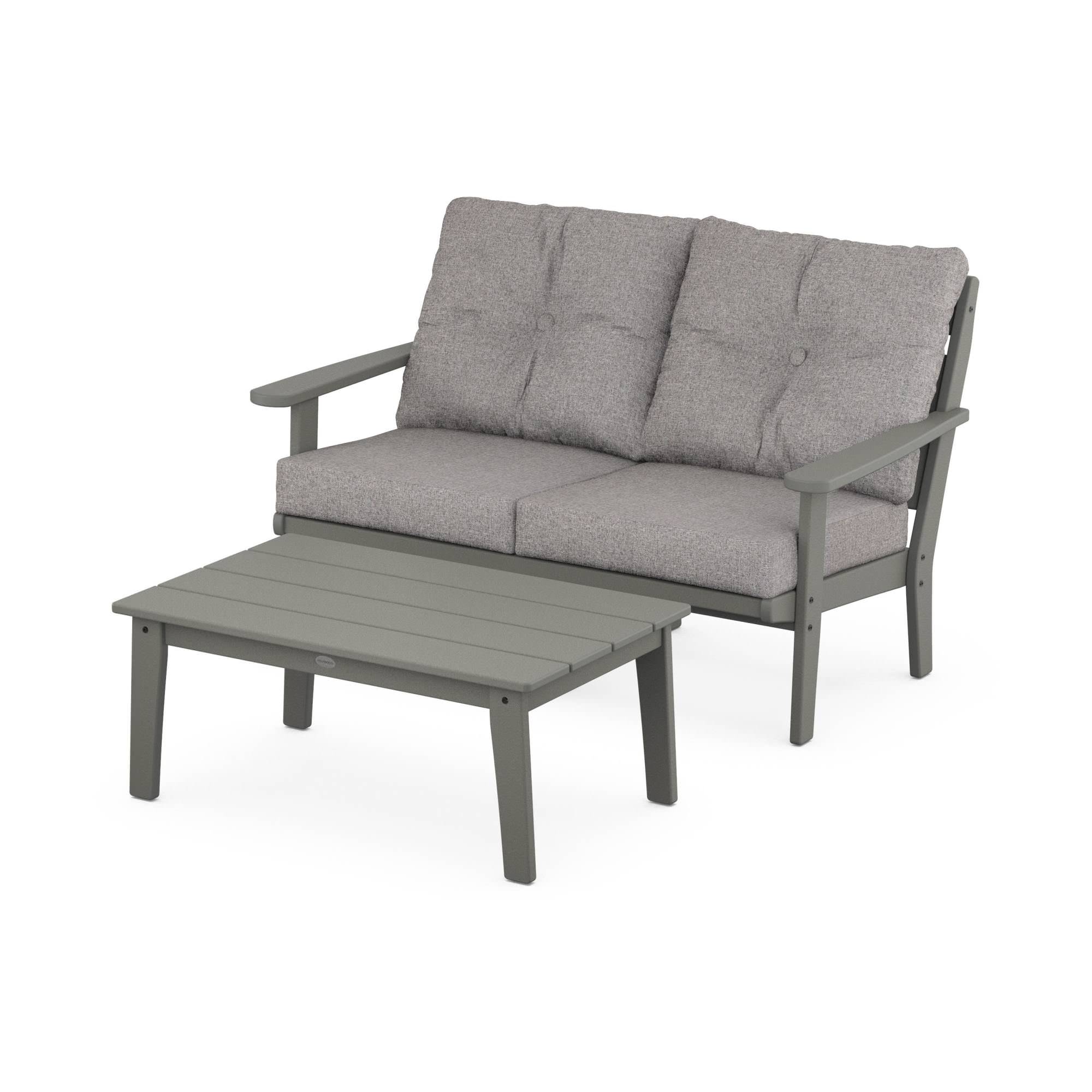 POLYWOOD® Lakeside 2-Piece Lounge Loveseat Set