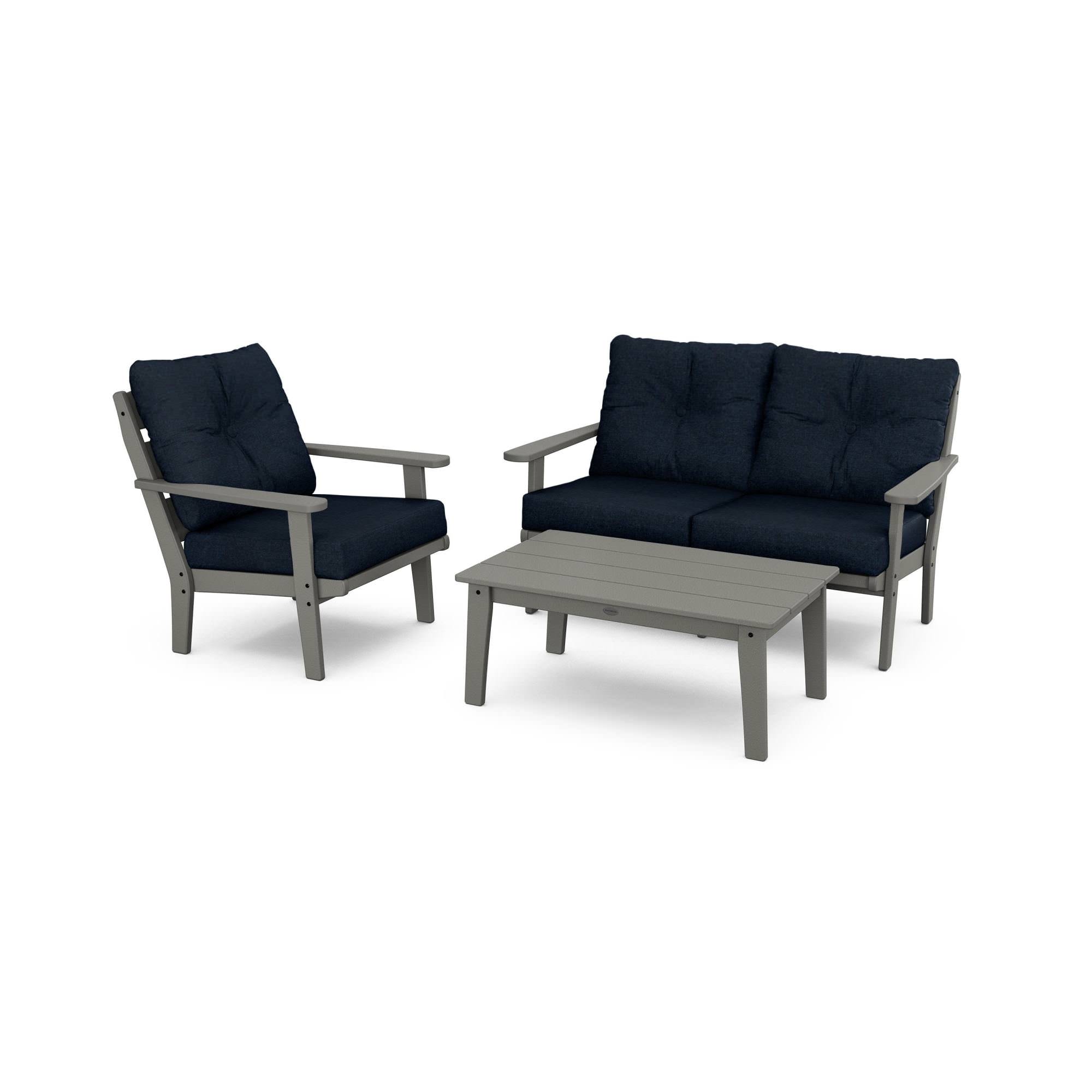 POLYWOOD® Lakeside 3-Piece Deep Seating Set