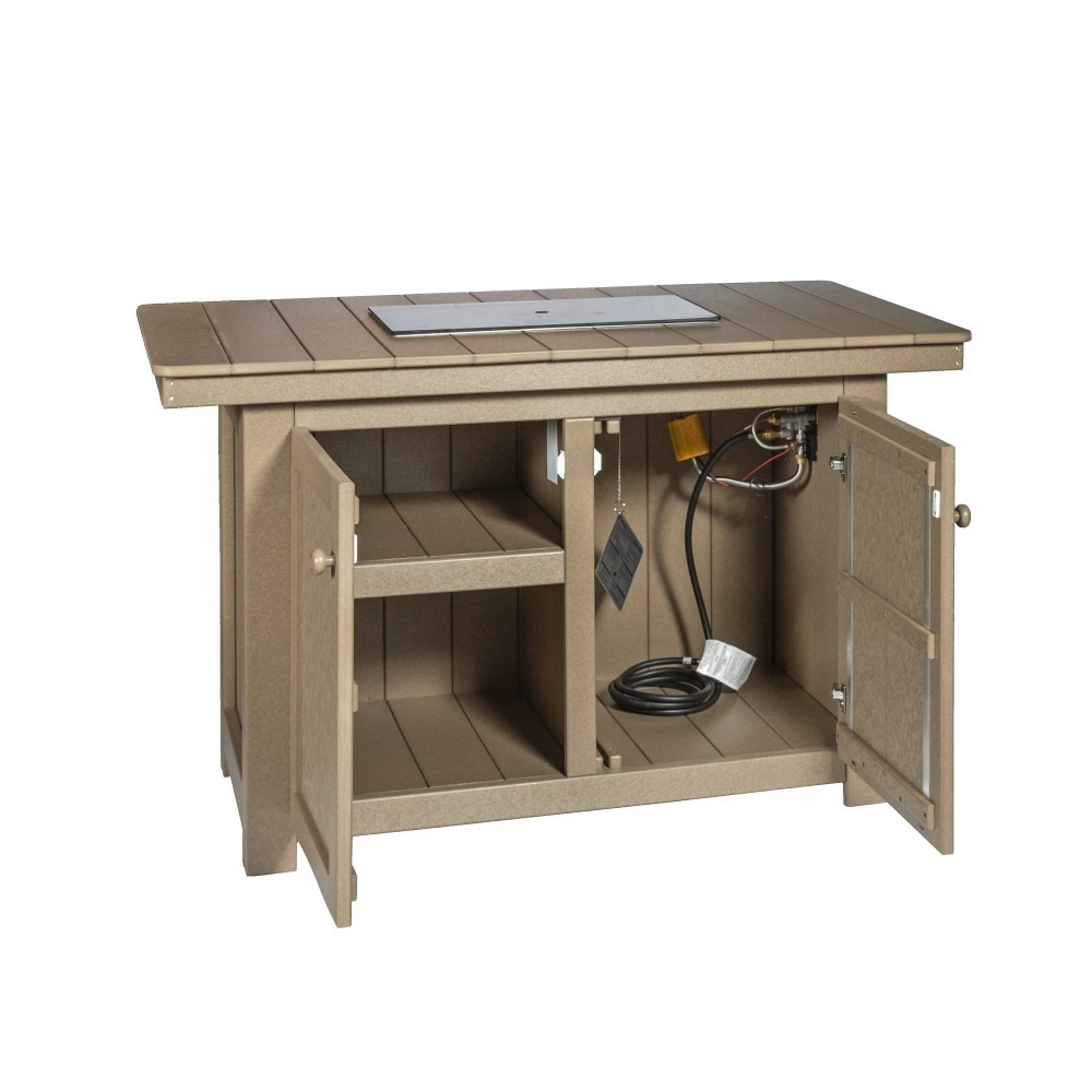 Amish Poly Classic Bar Height Island Fire Table