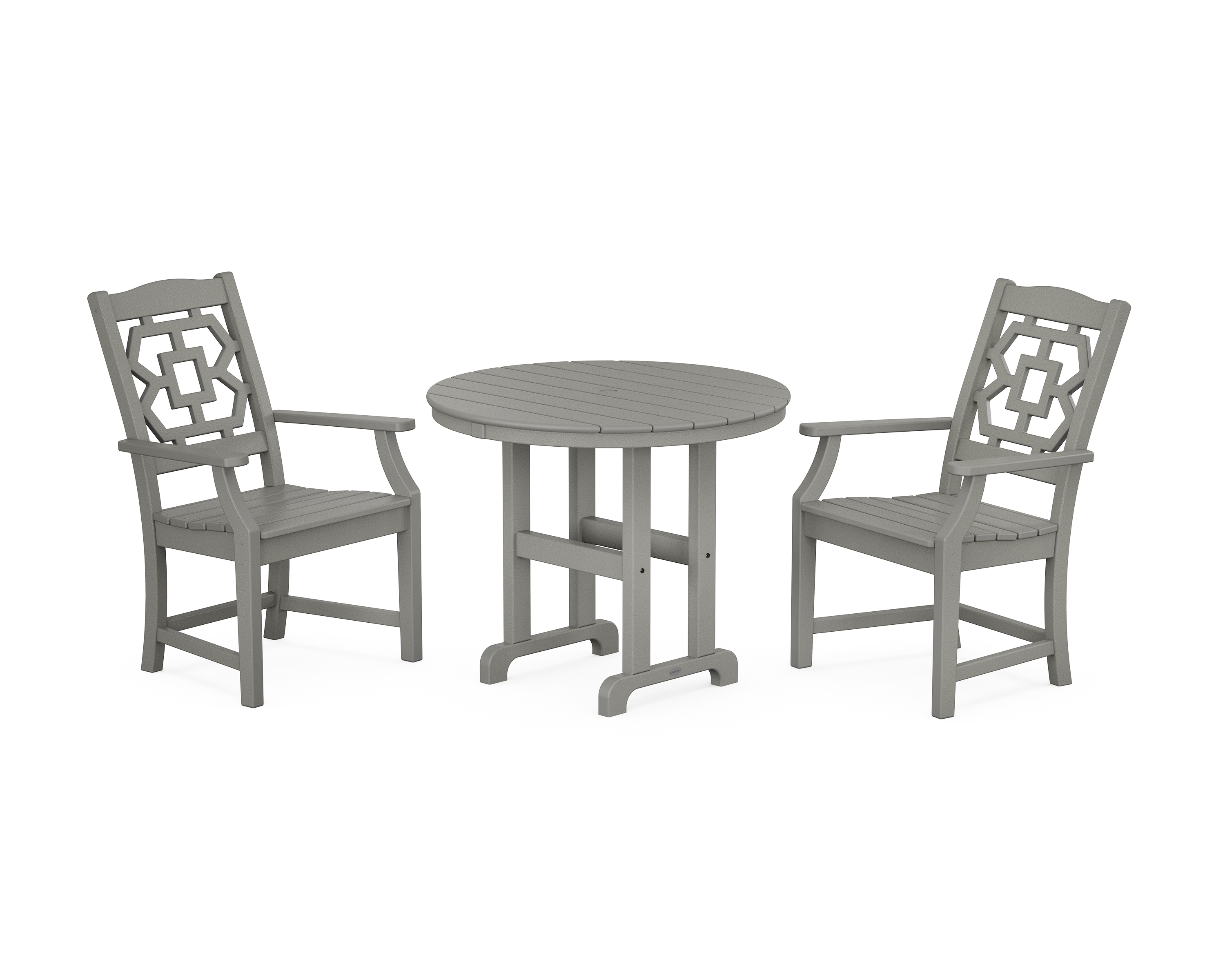 POLYWOOD Chinoiserie 3-Piece Farmhouse Dining Set