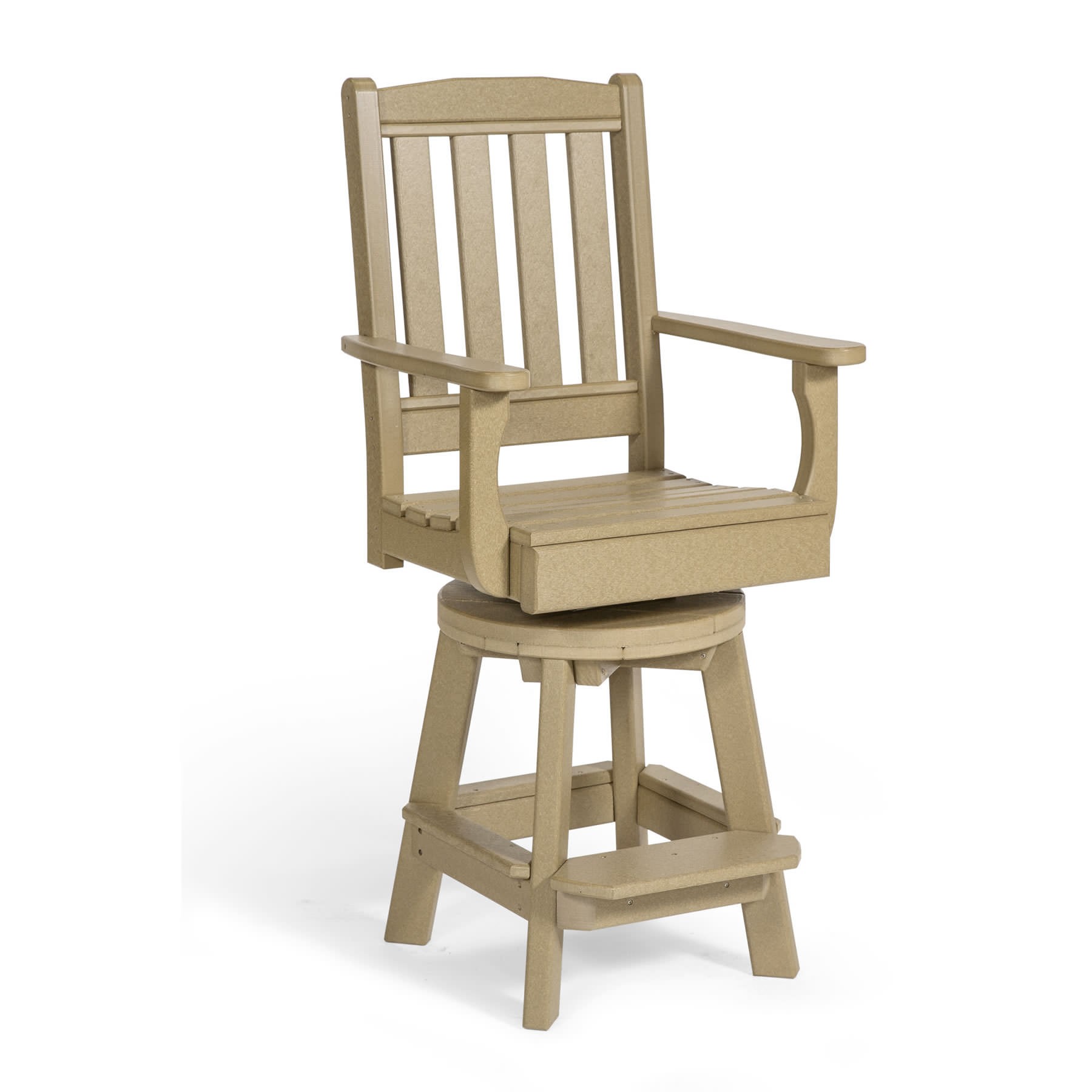 Amish Poly English Garden Swivel Bar Chair