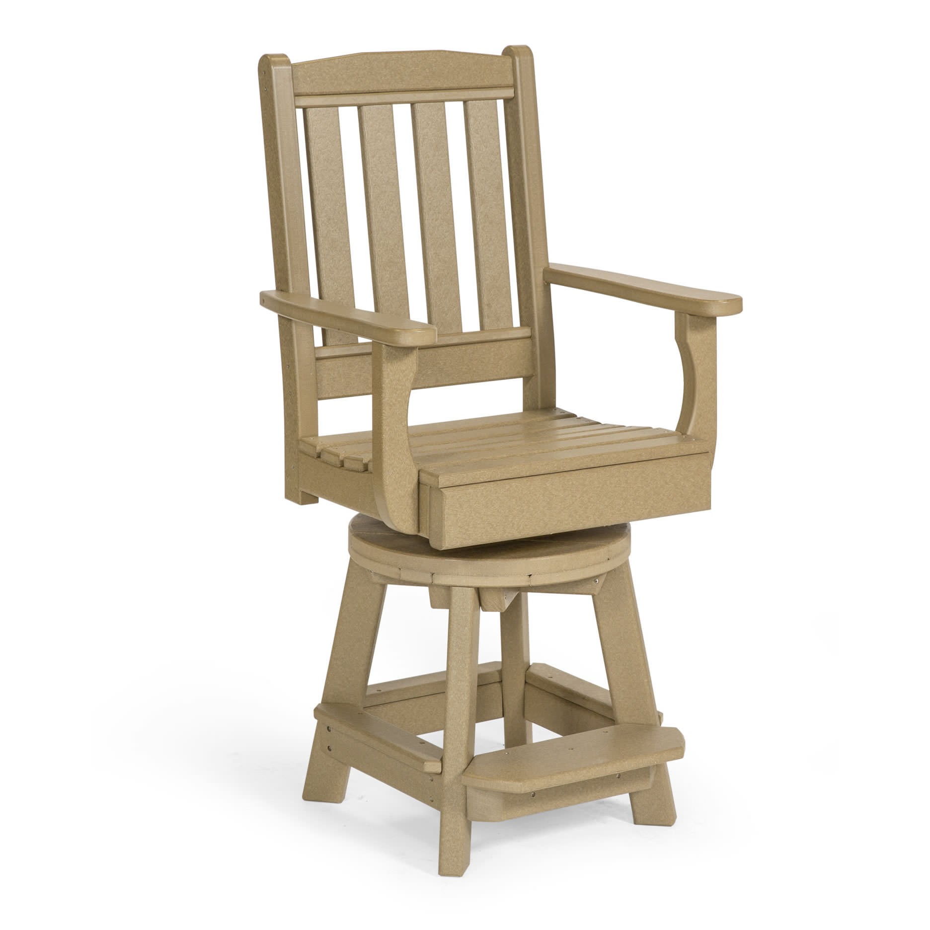 Amish Poly English Garden Swivel Counter Chair