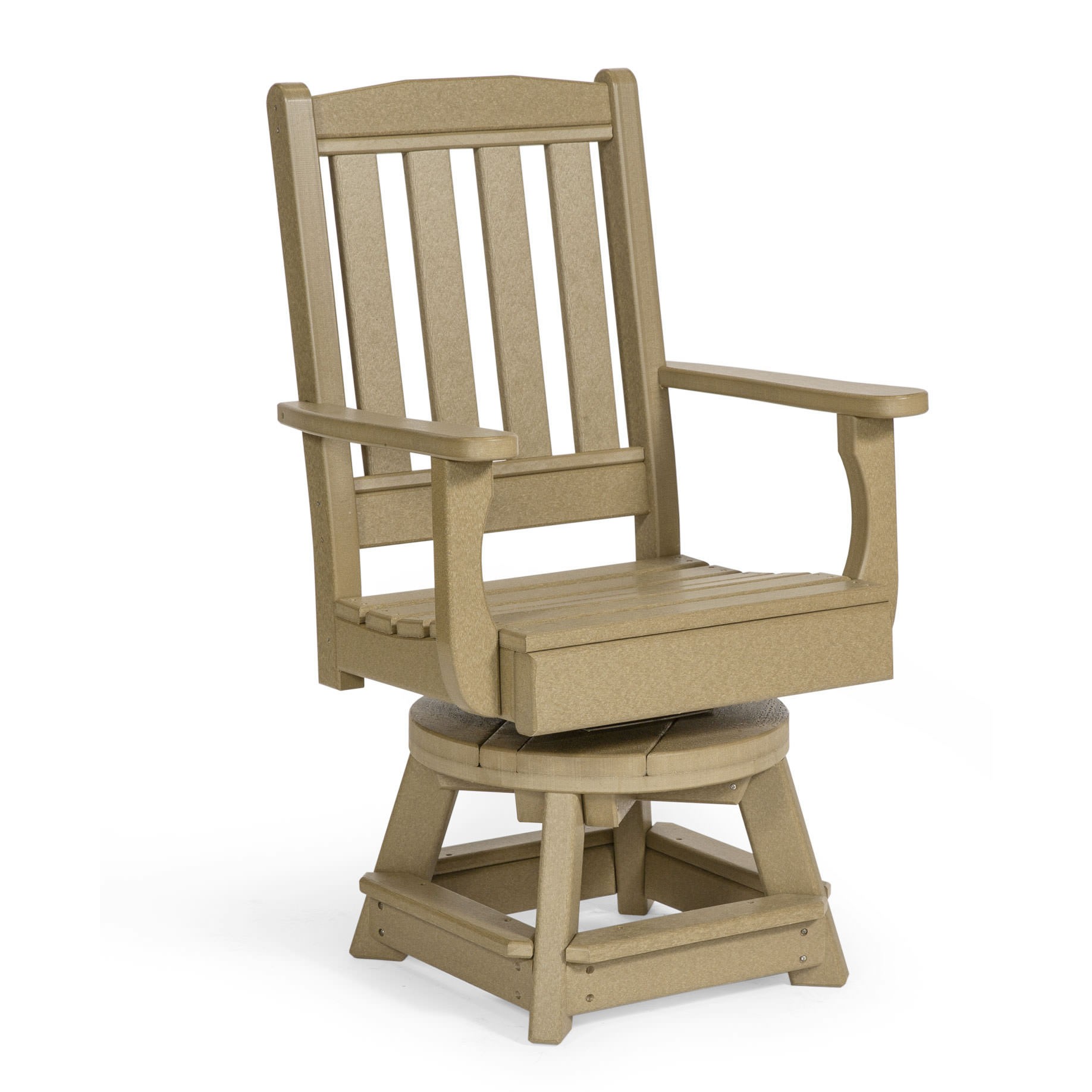 Amish Poly English Garden Swivel Dining Chair