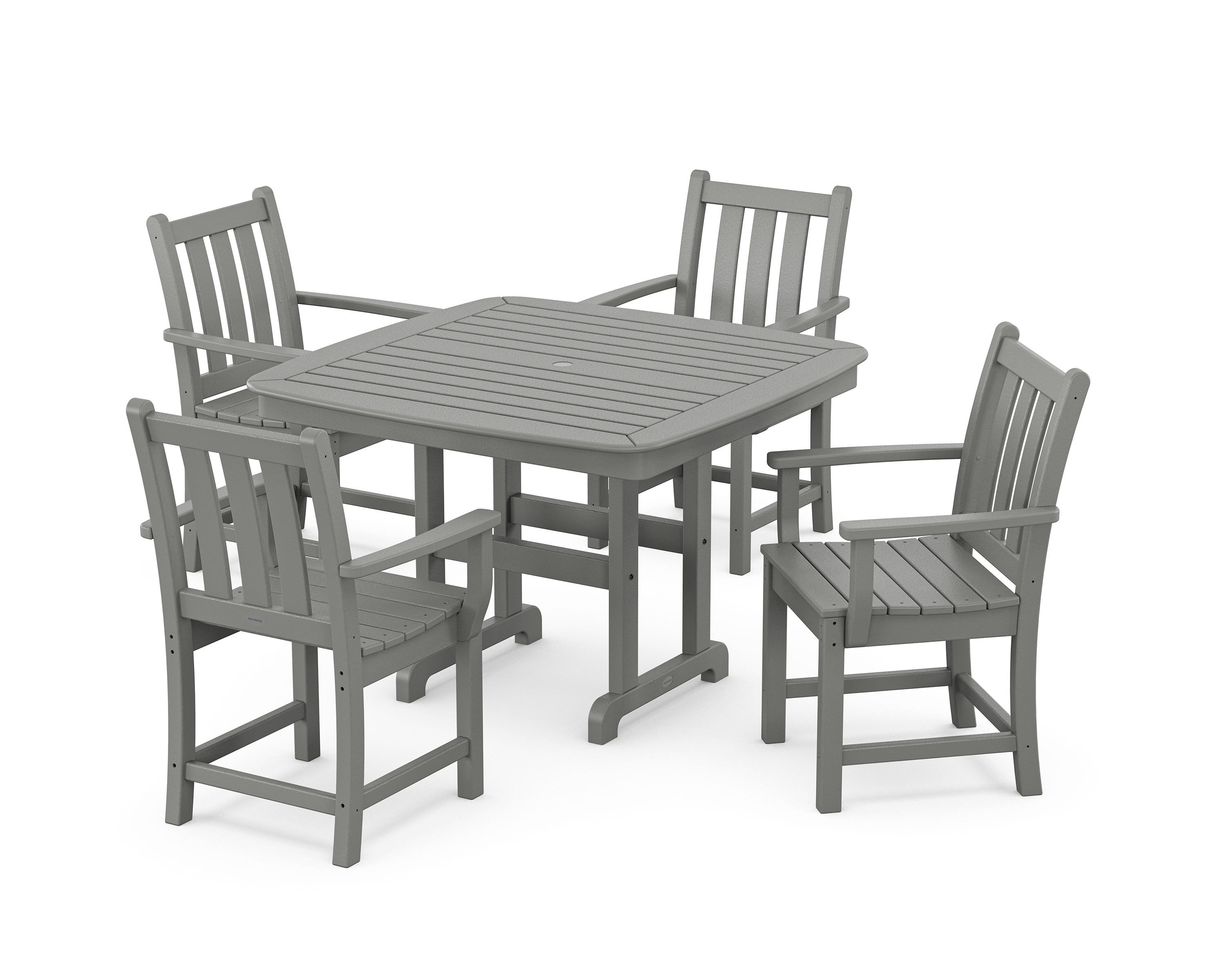POLYWOOD Traditional Garden 5-Piece Dining Set with Trestle Legs