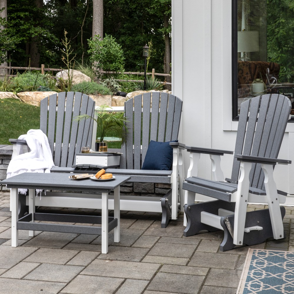 Amish Poly 5 ft Fanback Console Glider