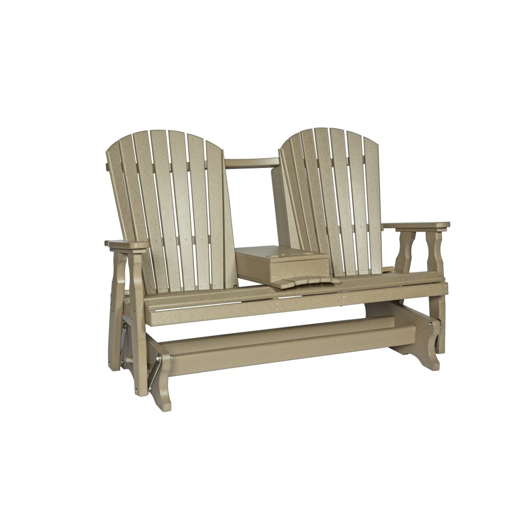 Amish Poly 5 ft Fanback Console Glider