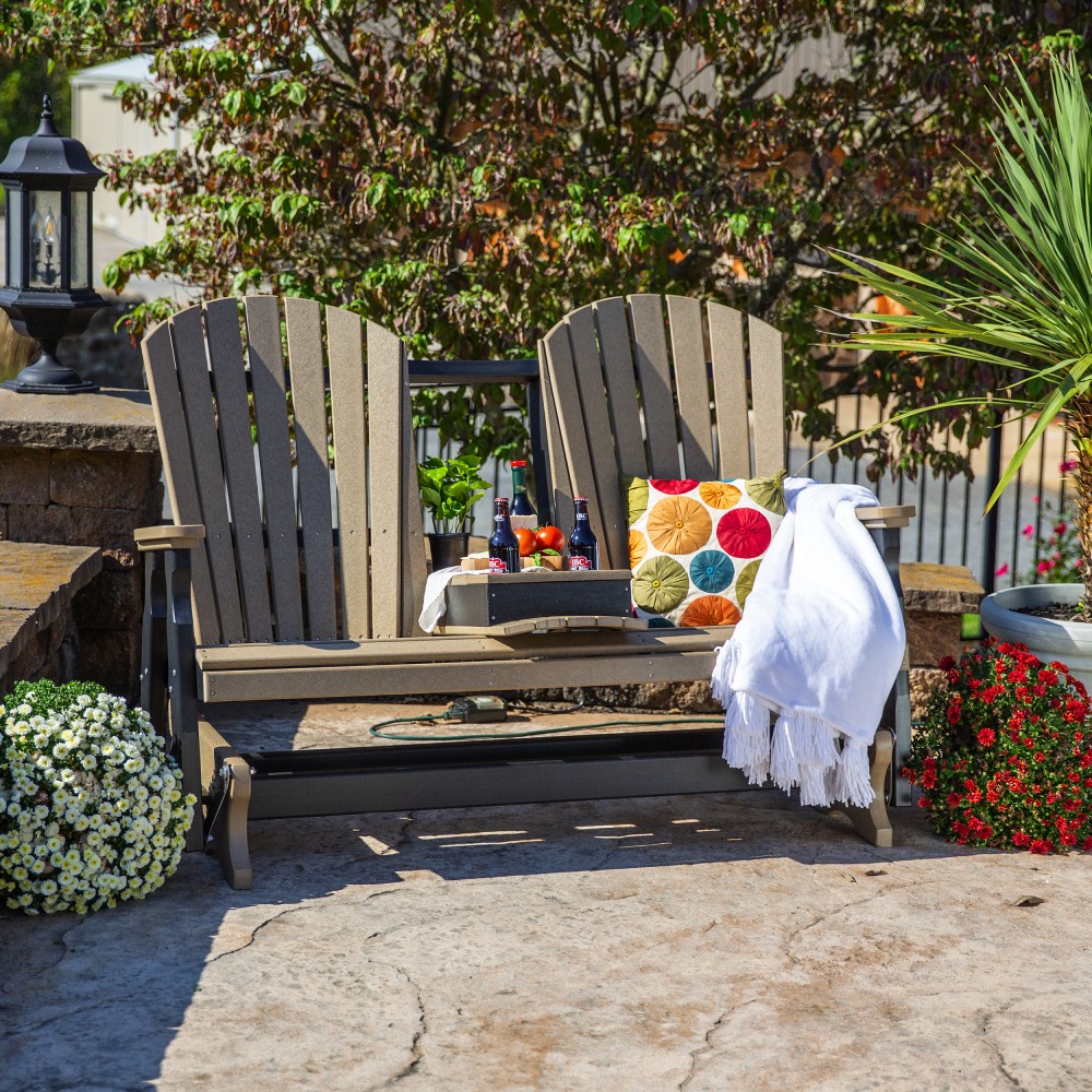 Amish Poly 5 ft Fanback Console Glider
