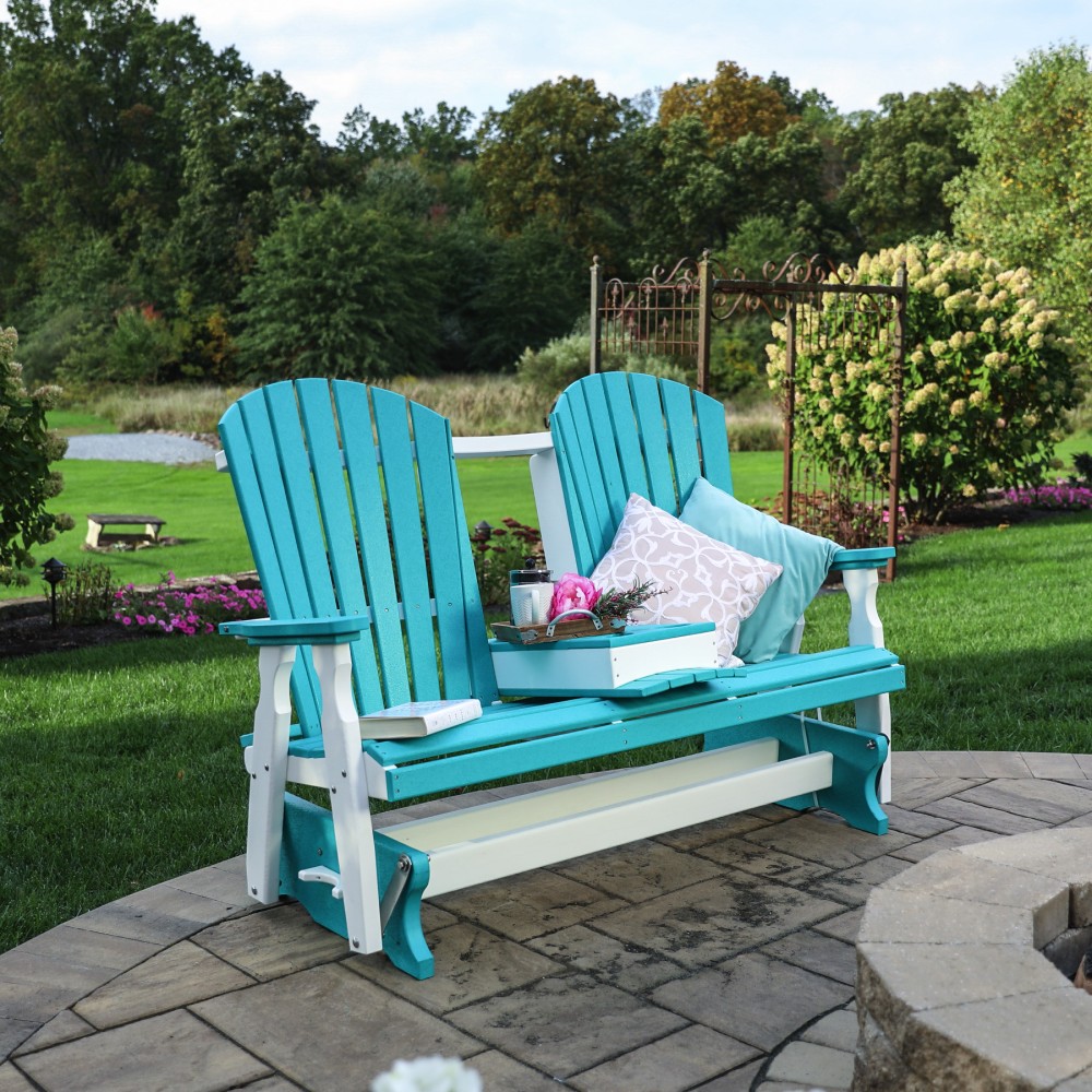 Amish Poly 5 ft Fanback Console Glider