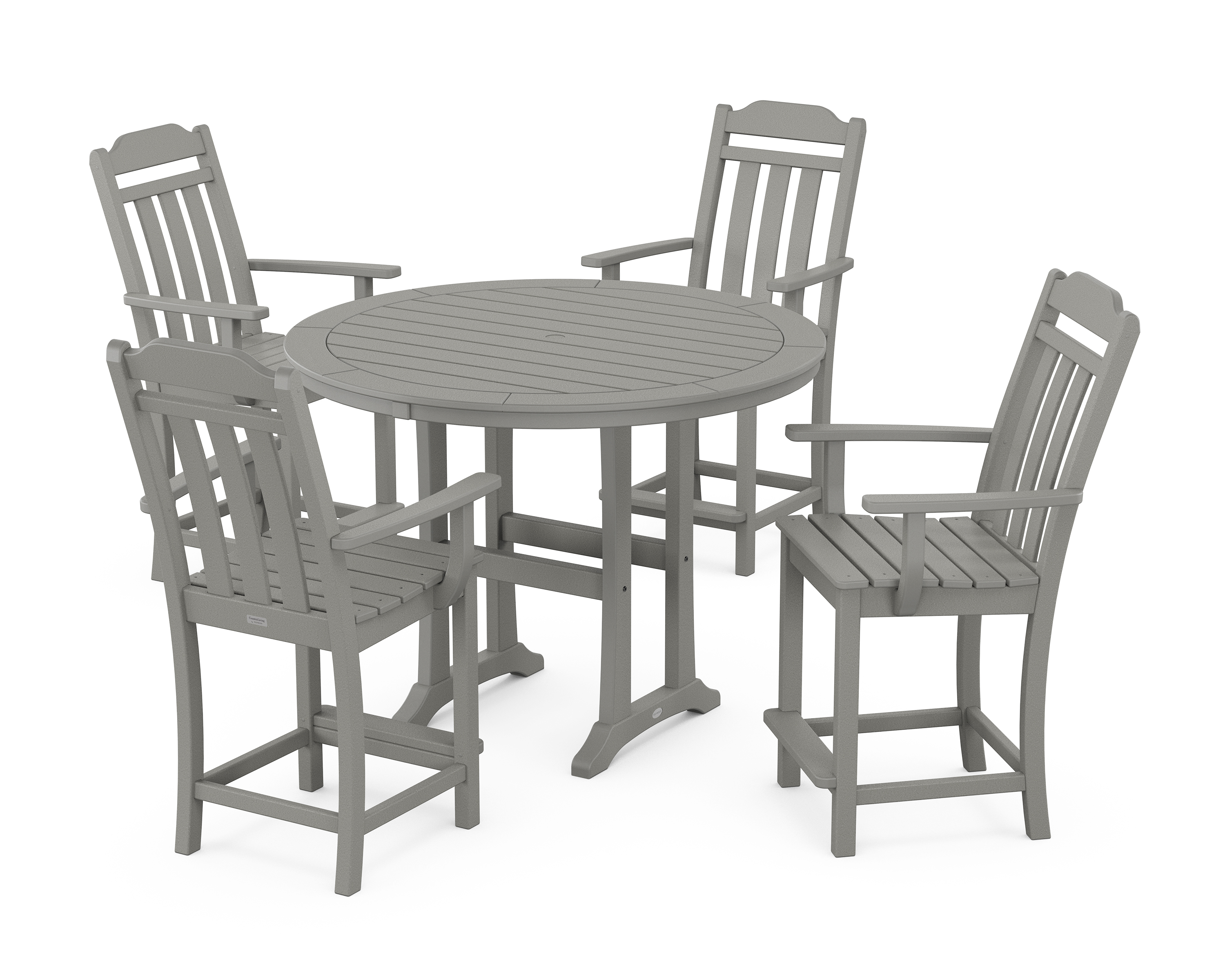 POLYWOOD Cottage 5-Piece Round Counter Set