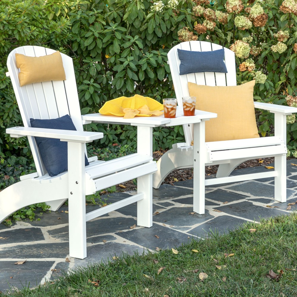 Amish Poly Fan-Back Adirondack Settee