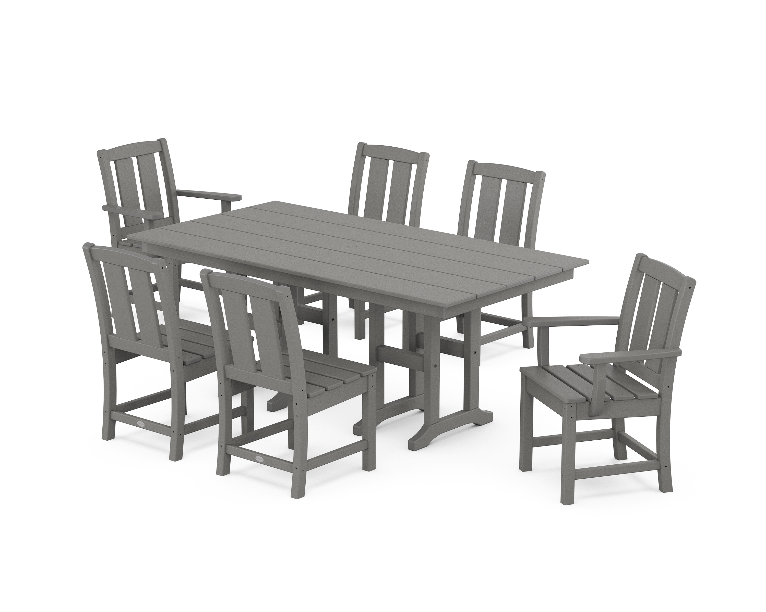 POLYWOOD Mission 7-Piece Farmhouse Dining Set