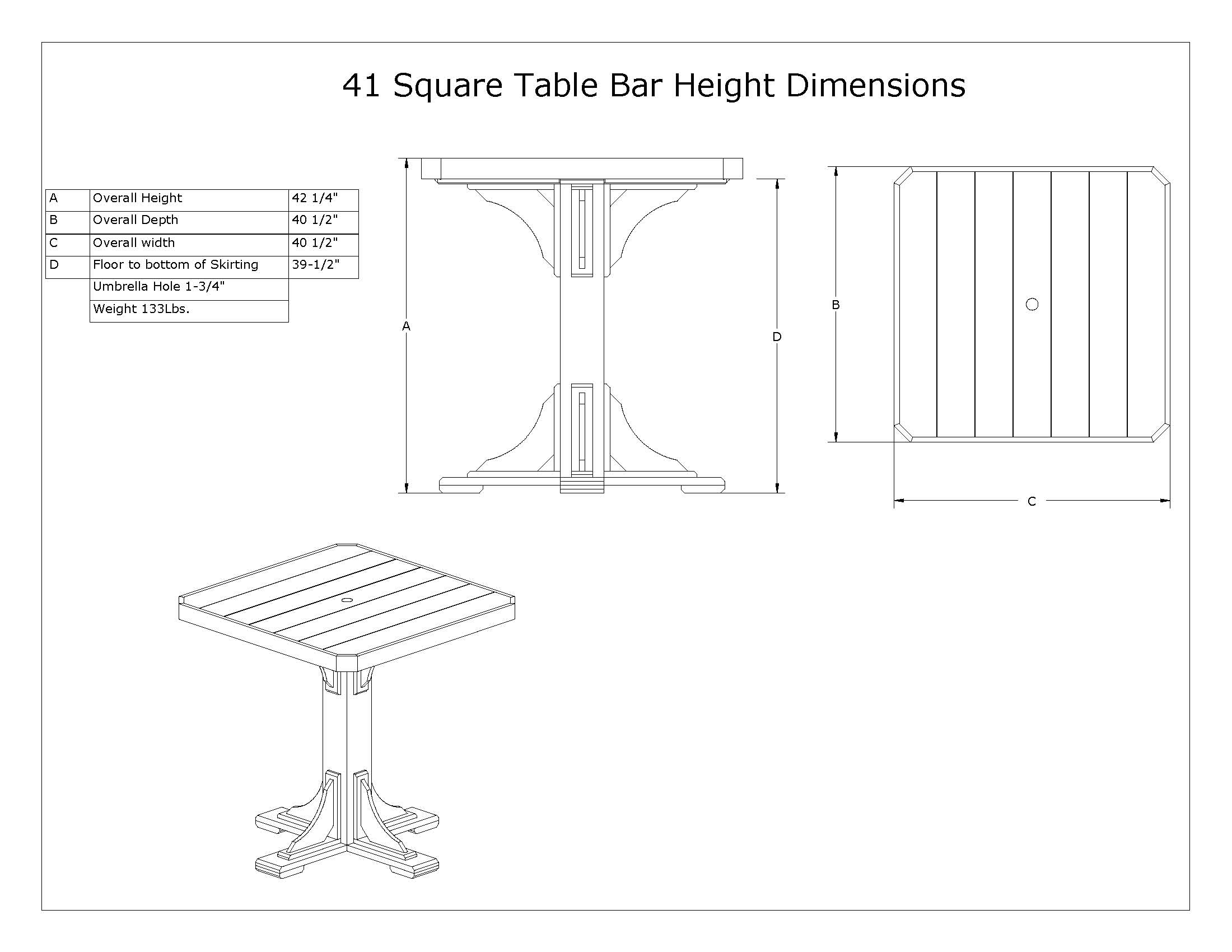 Luxcraft Bar Table