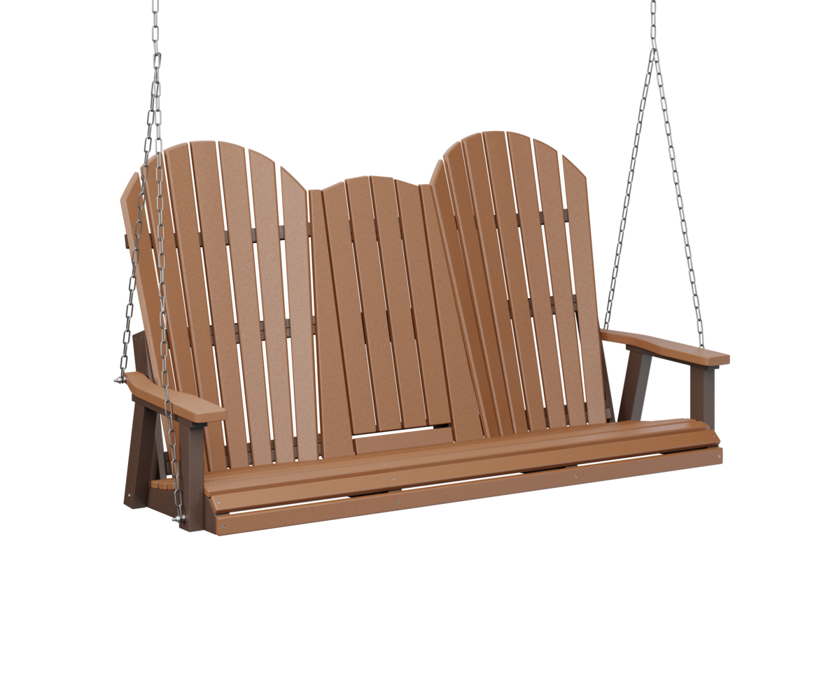 Berlin Gardens Comfo Back Three Seat Console Swing with Stainless Steel Chains