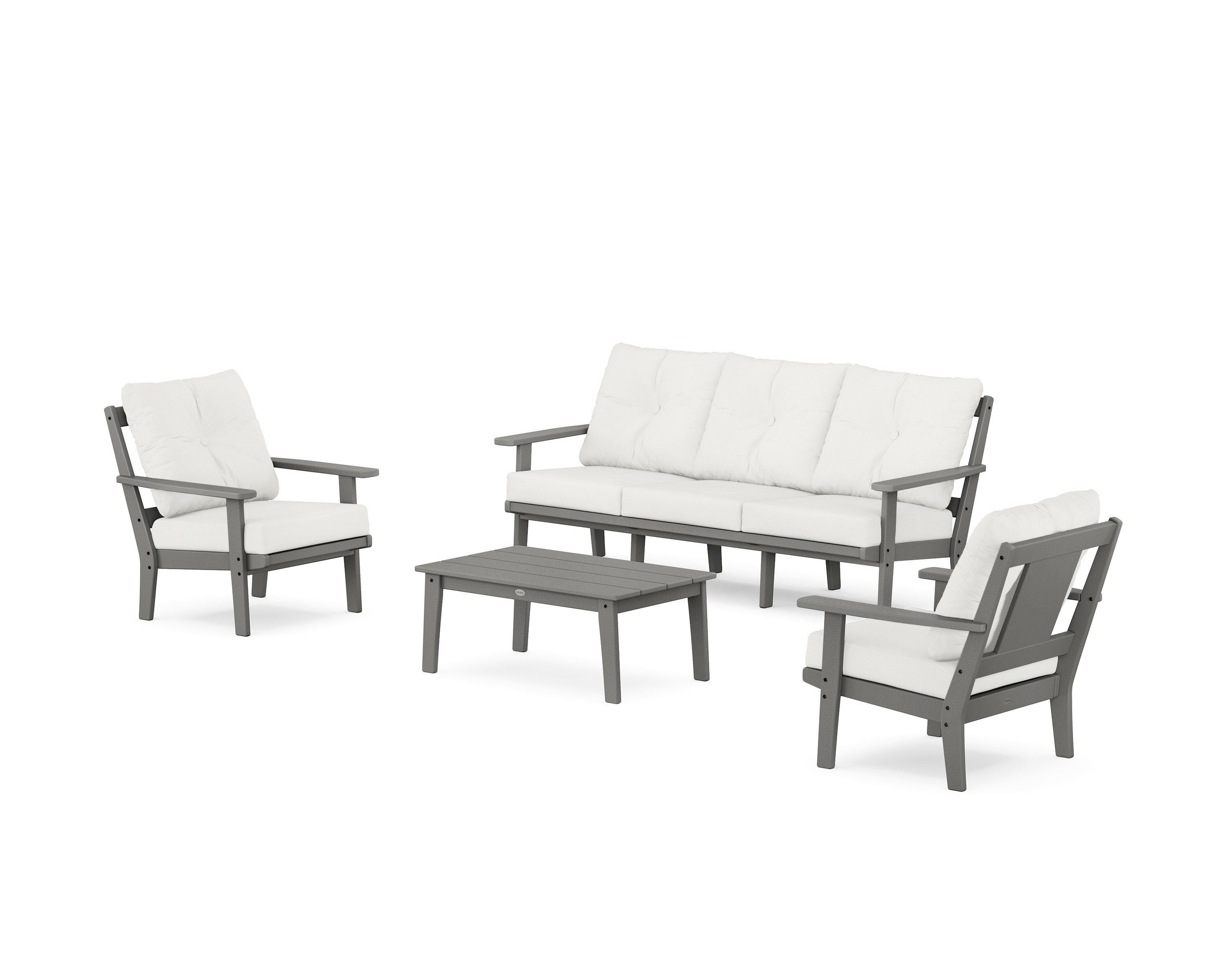 POLYWOOD Prairie 4-Piece Deep Seating Set with Sofa