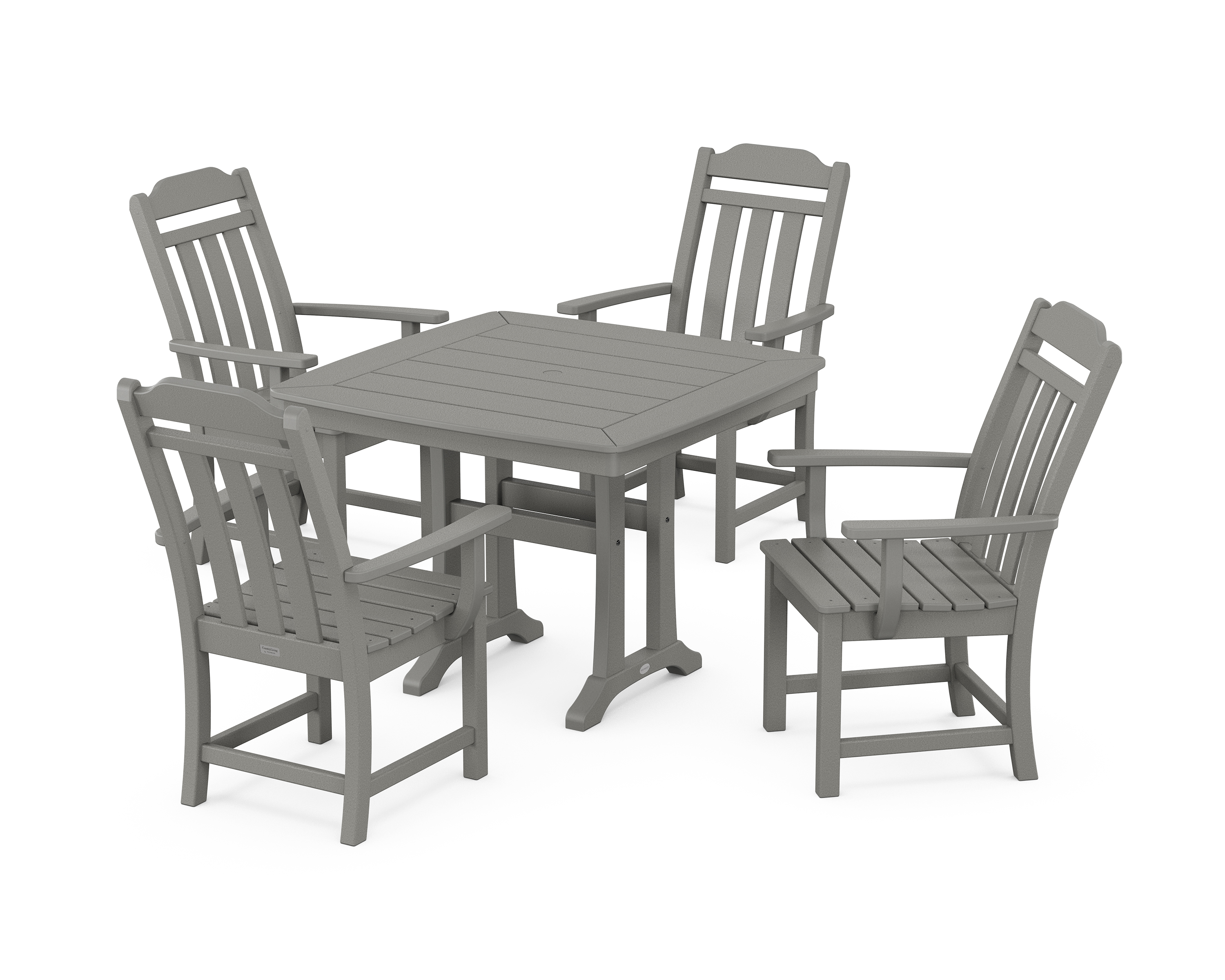 POLYWOOD Cottage 5-Piece Dining Set with Trestle Legs