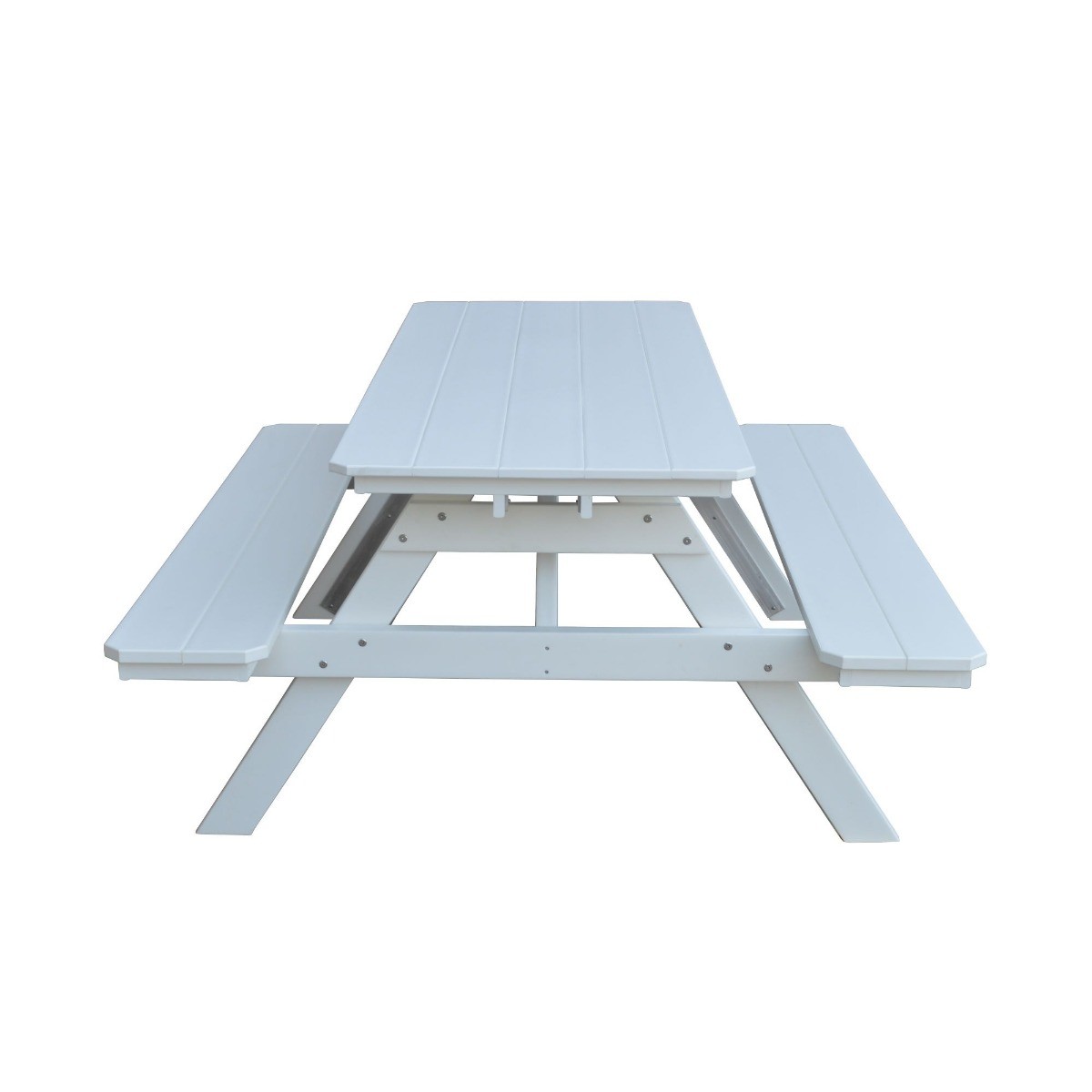 A&L Furniture 6 ft Table w/ Attached Benches